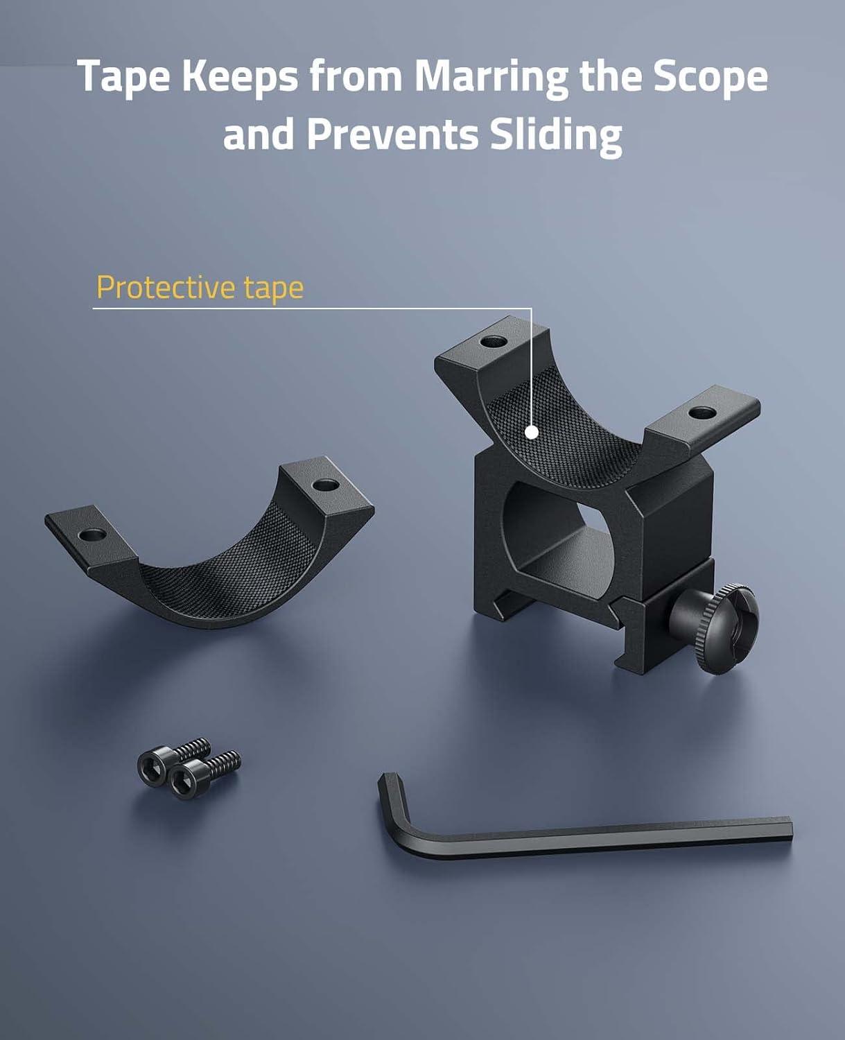 image:imageCVLIFE 1 Inch Scope Rings Scope Mount for Dovetail and Picatinny Rails 2 PiecesBlack