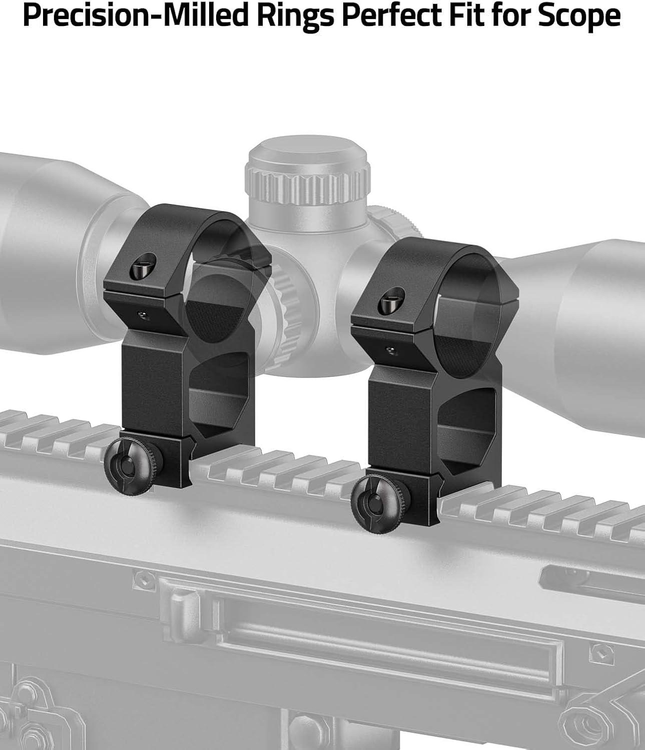 image:imageCVLIFE 1 Inch Scope Rings Scope Mount for Dovetail and Picatinny Rails 2 PiecesBlack
