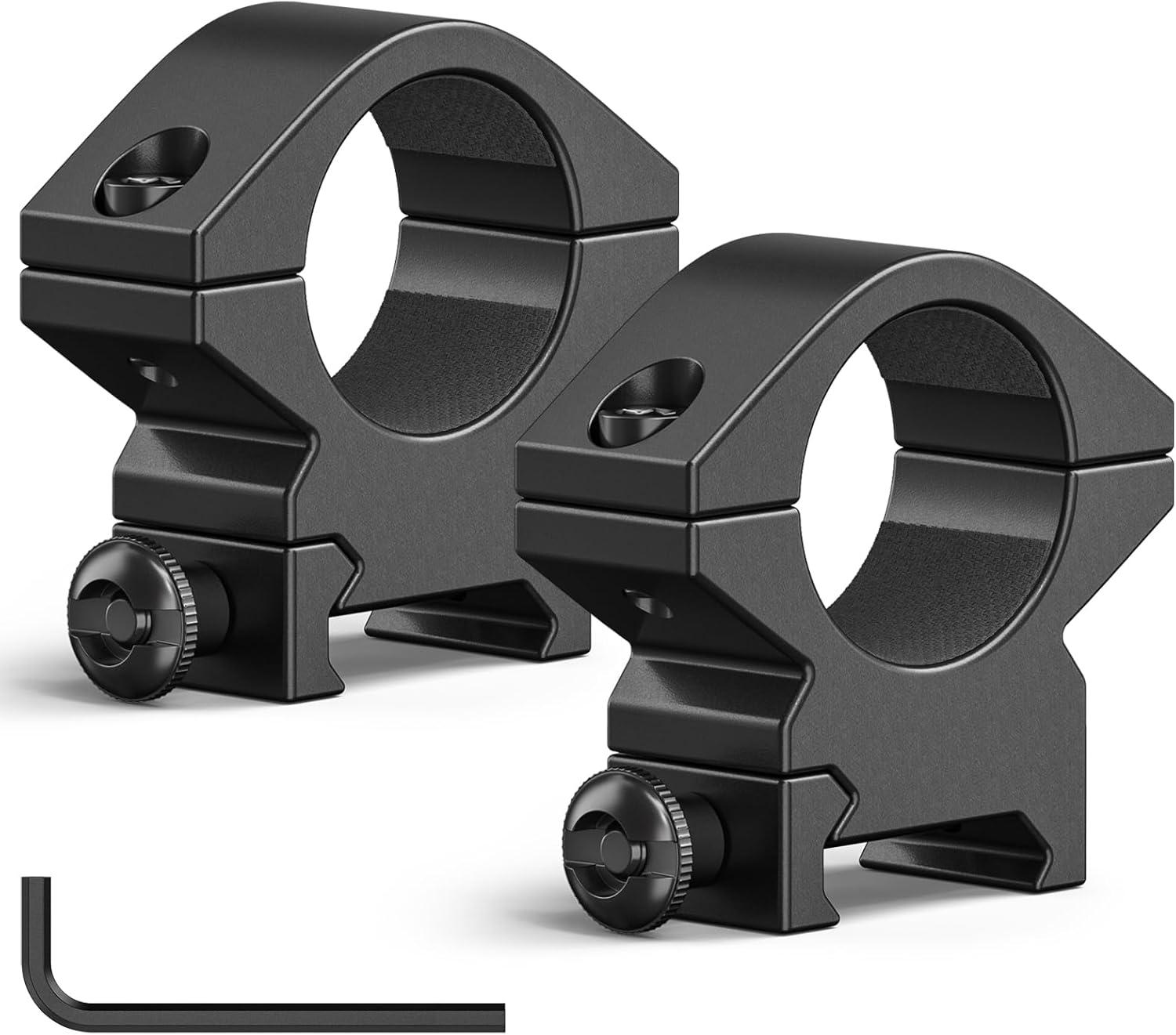 image:imageCVLIFE 1 Inch Scope Rings Scope Mount for Dovetail and Picatinny Rails 2 PiecesBlack