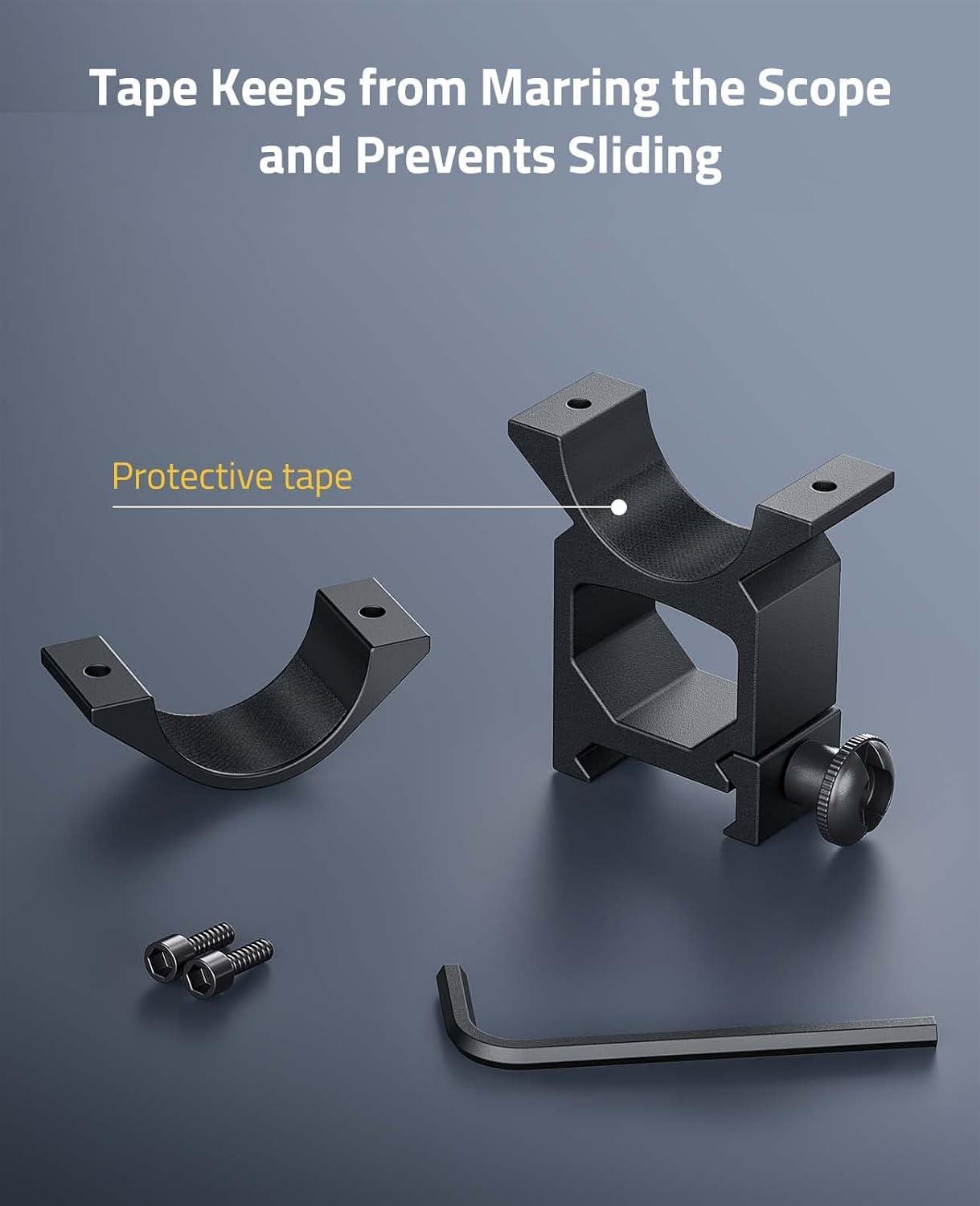 image:imageCVLIFE 1 Inch Scope Rings Scope Mount for Dovetail and Picatinny Rails 2 PiecesBlack