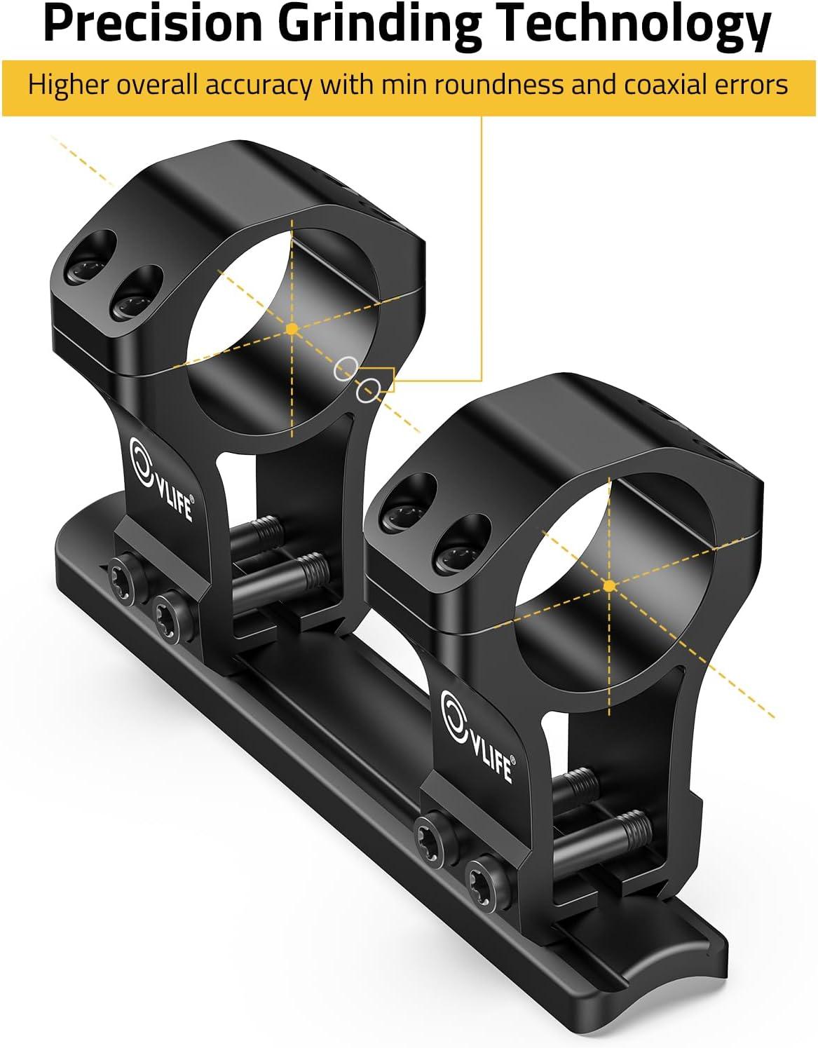 image:imageCVLIFE 1 inch Dovetail Scope Rings Mount for 38 inch or 11mm Dovetail Rails 1 Rifle Scope Mount with See Through Base 2 PiecesHigh