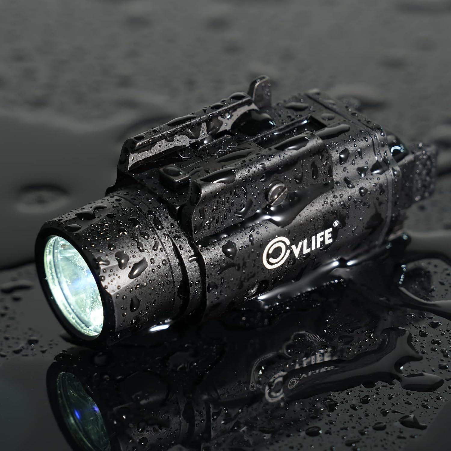 image:imageCVLIFE 1500 Lumens Laser Light Combo for Pistol Strobe amp Memory Function for Green Laser Light Combo and Picatinny Flashlight with Adjustable Rail Magnetic Rechargeable Pistol FlashlightGreen Laser Light Combo