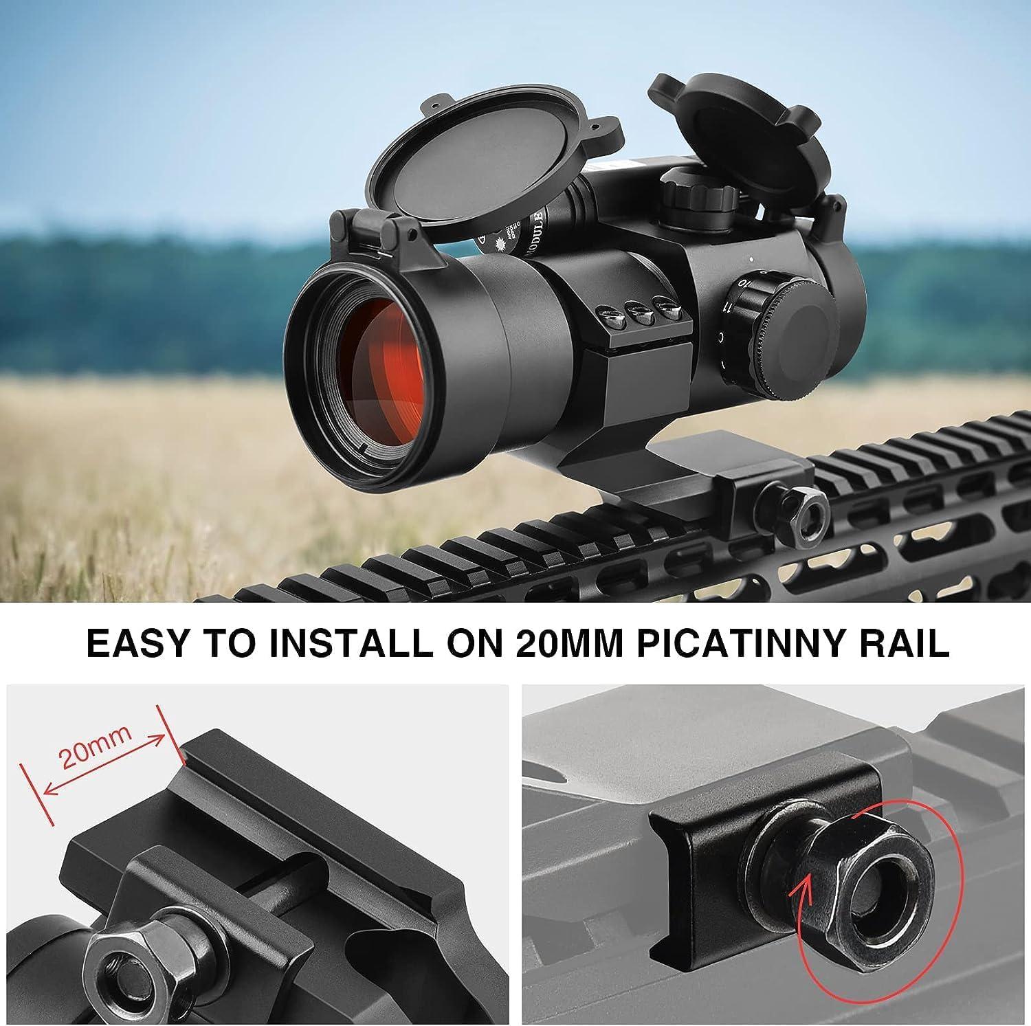 image:imageCVLIFE 1x30mm Red Dot Sight Scope with Green Laser Reflex Sight for 20mm Cantilever Mount