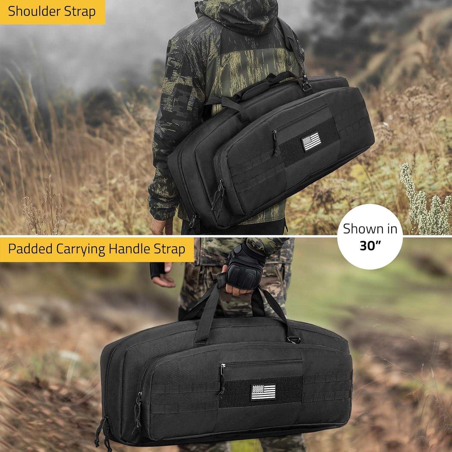 image:imageCVLIFE 30 36 Soft Rifle Case Gun Bag Ar Pistol Case Rifle Bag Gun Case Sbr Case for Double Rifle Shotgun with Lockable Zipper for Outdoor Hunting Shooting RangeBlack
