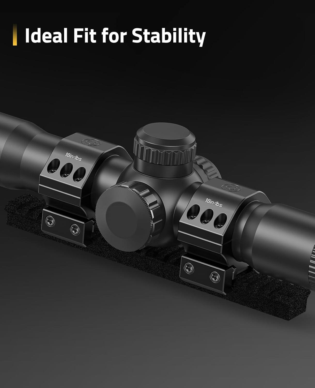 image:imageCVLIFE 30mm Scope Rings Mount 7075 Aluminum Compatible with Picatinny Rails and More 2 PiecesLow