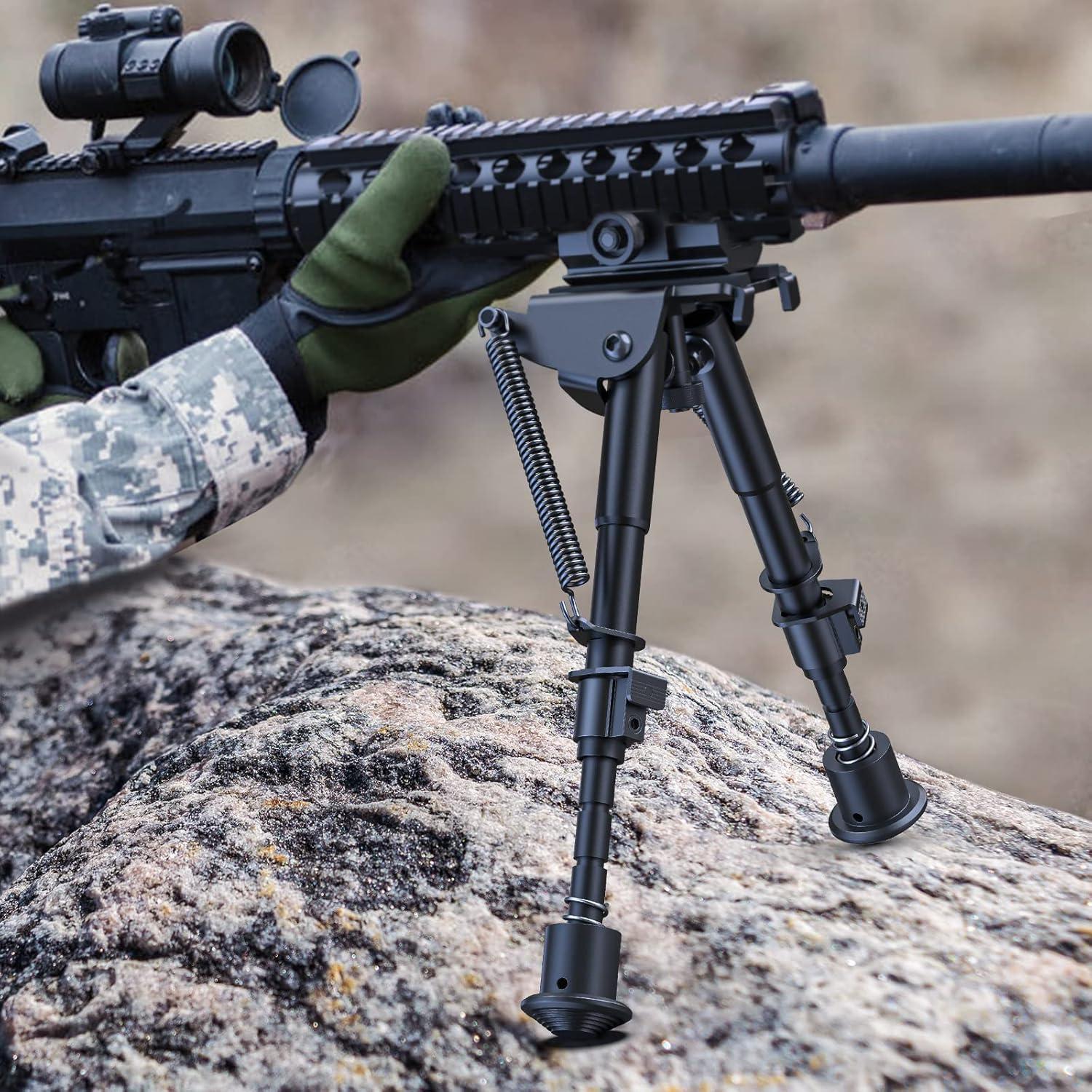 image:imageCVLIFE 69 Inch Picatinny Bipod with 360 Degrees Swivel Bipod Picatinny Adapter amp Spring Return Rifle Bipods for Hunting