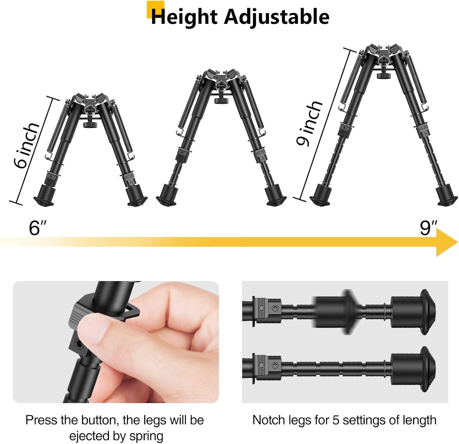 image:imageCVLIFE 69 Inches Bipod with Adapter for MRailAluminum