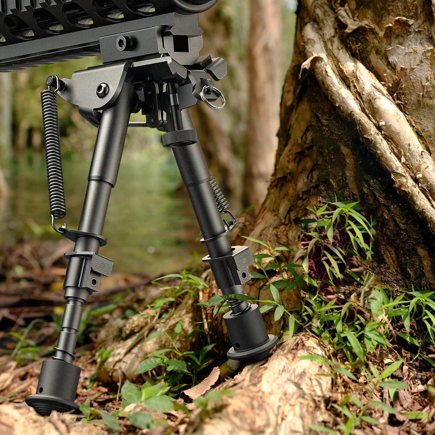 image:imageCVLIFE 69 Inches Picatinny Bipod Adjustable Spring Return with Picatinny AdapterBlack
