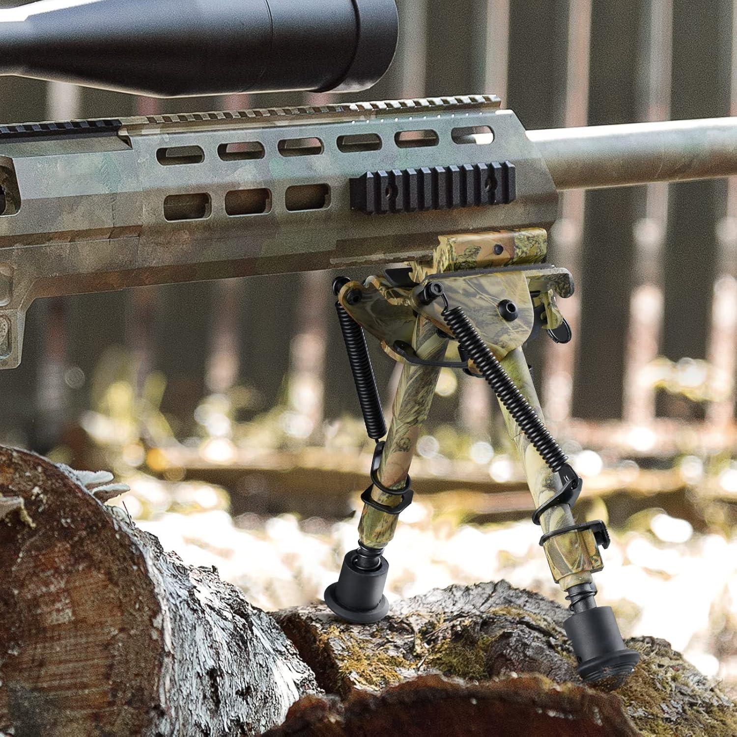 image:imageCVLIFE 69 Inches Picatinny Bipod Adjustable Spring Return with Picatinny AdapterCamo