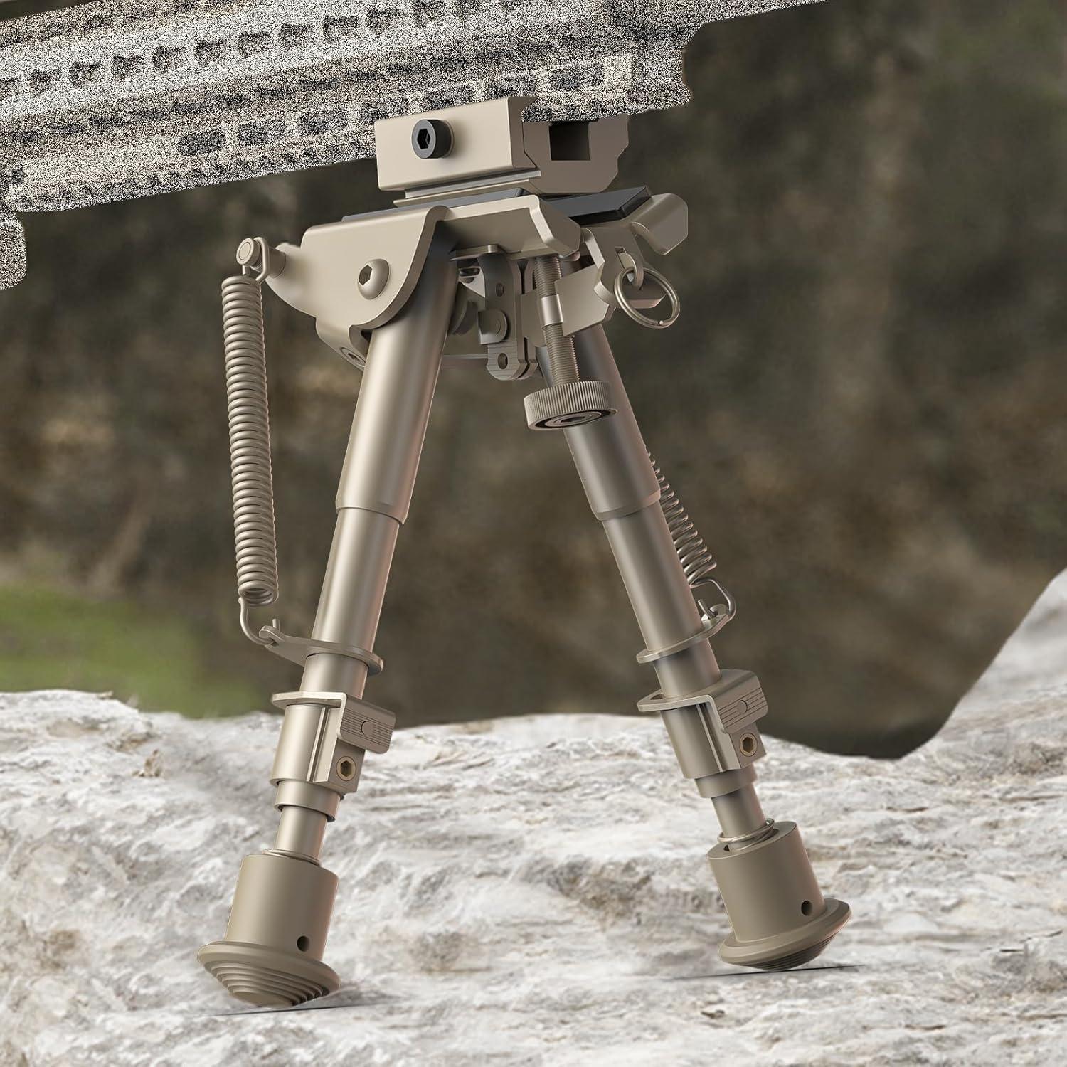image:imageCVLIFE 69 Inches Picatinny Bipod Adjustable Spring Return with Picatinny AdapterFlat Dark Earth