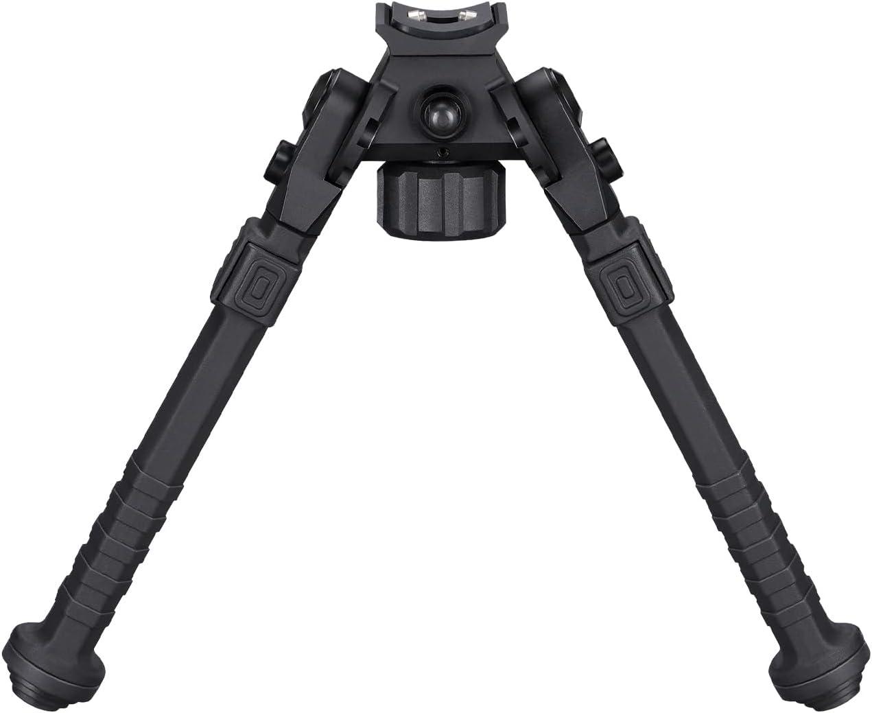 image:imageCVLIFE Bipod Mount to Sling Swivel Stud Rifle Bipod Made of Aluminum and HighStrength Polymer Adjustable Height and Angle Stable and SturdyBlack