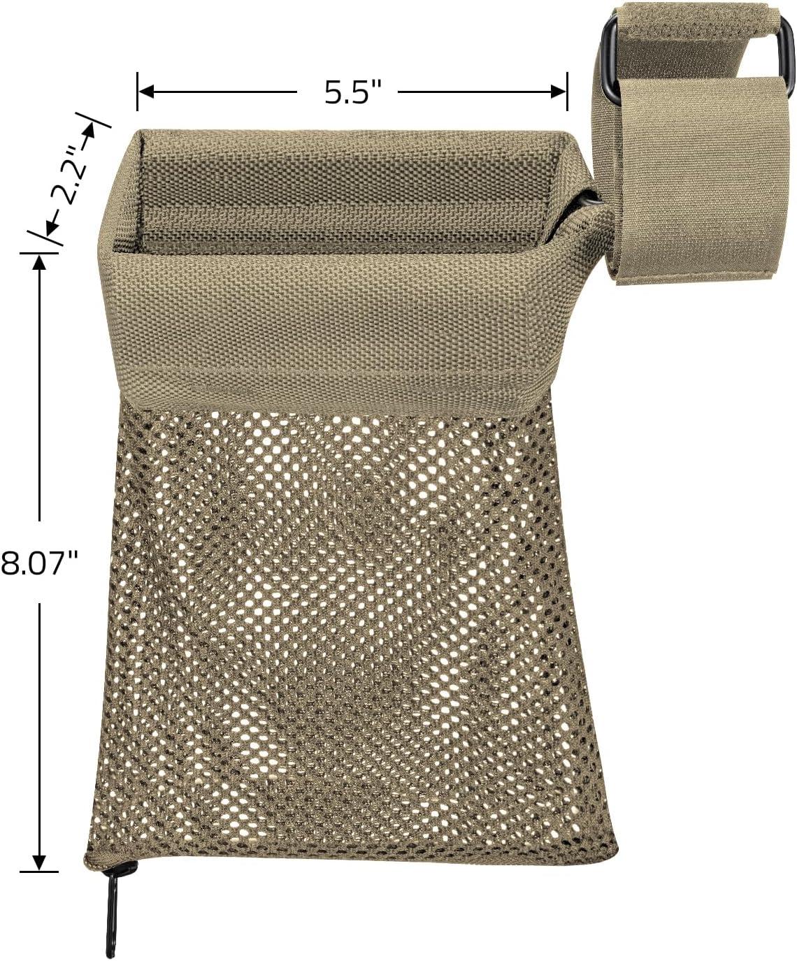 image:imageCVLIFE Brass Shell Catcher Cartridge Collector Mesh Heat Resistant Padded Mesh Brass Casing Catcher with Zippered Bottom Quick Release Brass Catchersand