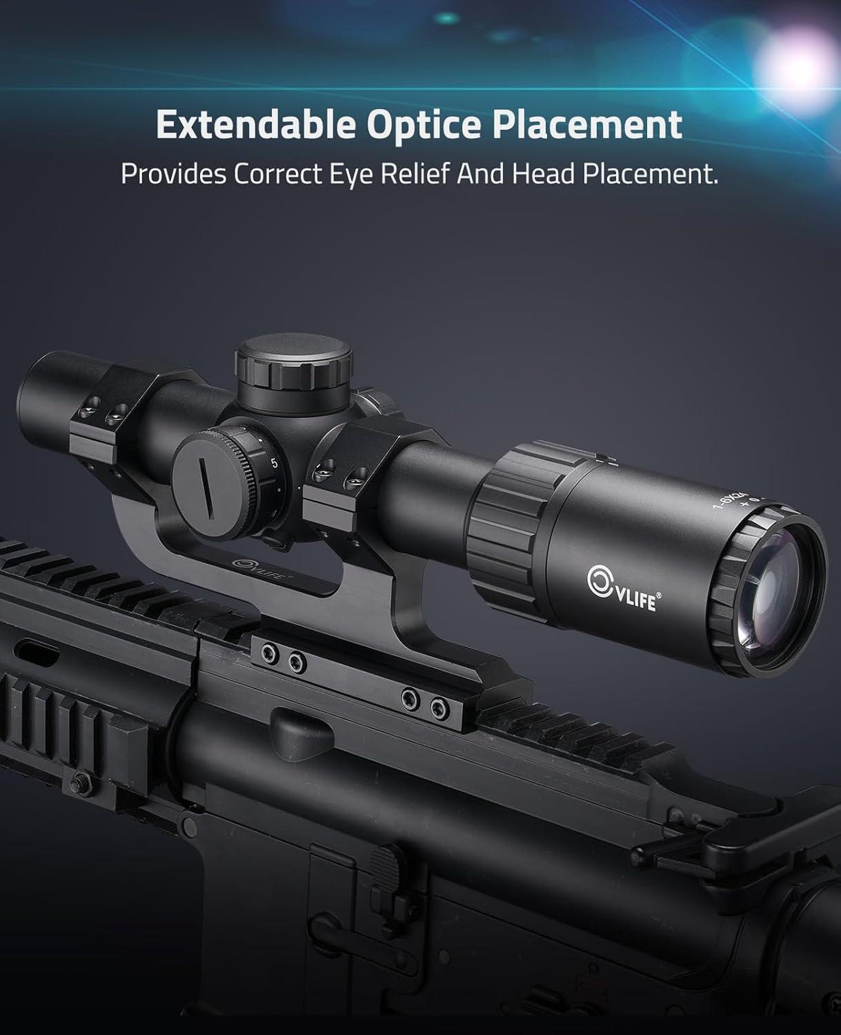 image:imageCVLIFE Cantilever Scope Mounts 193 High Profile Scope Mount Offset Dual Ring Scope Mount Lightweight Aluminum30 mm