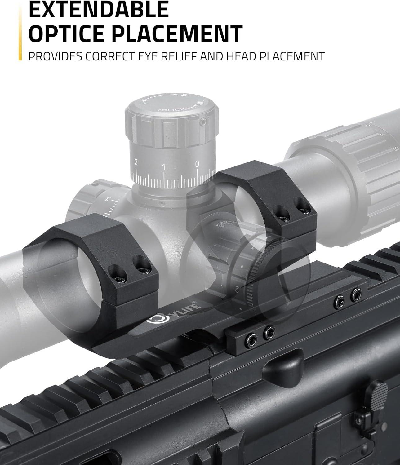 image:imageCVLIFE Cantilever Scope Mounts Offset Dual Ring OnePiece Scope Mount Lightweight Aluminum34 mm