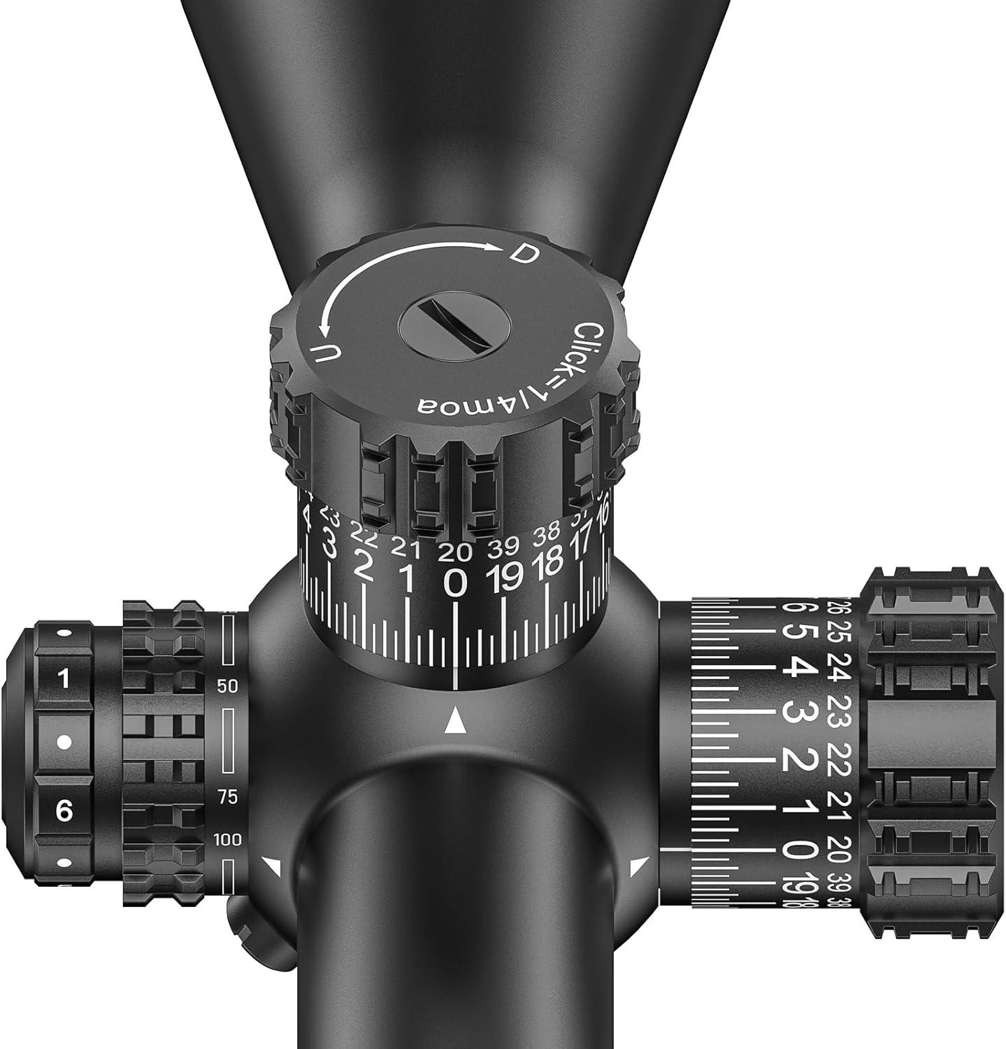 image:imageCVLIFE EagleBlaze 525x56 FFP Rifle Scope ED Glass Zero Stop Illuminated Reticle Side Parallax Adjustment First Focal Plane Long Range Rifle Scope for Hunting 34mm Tube