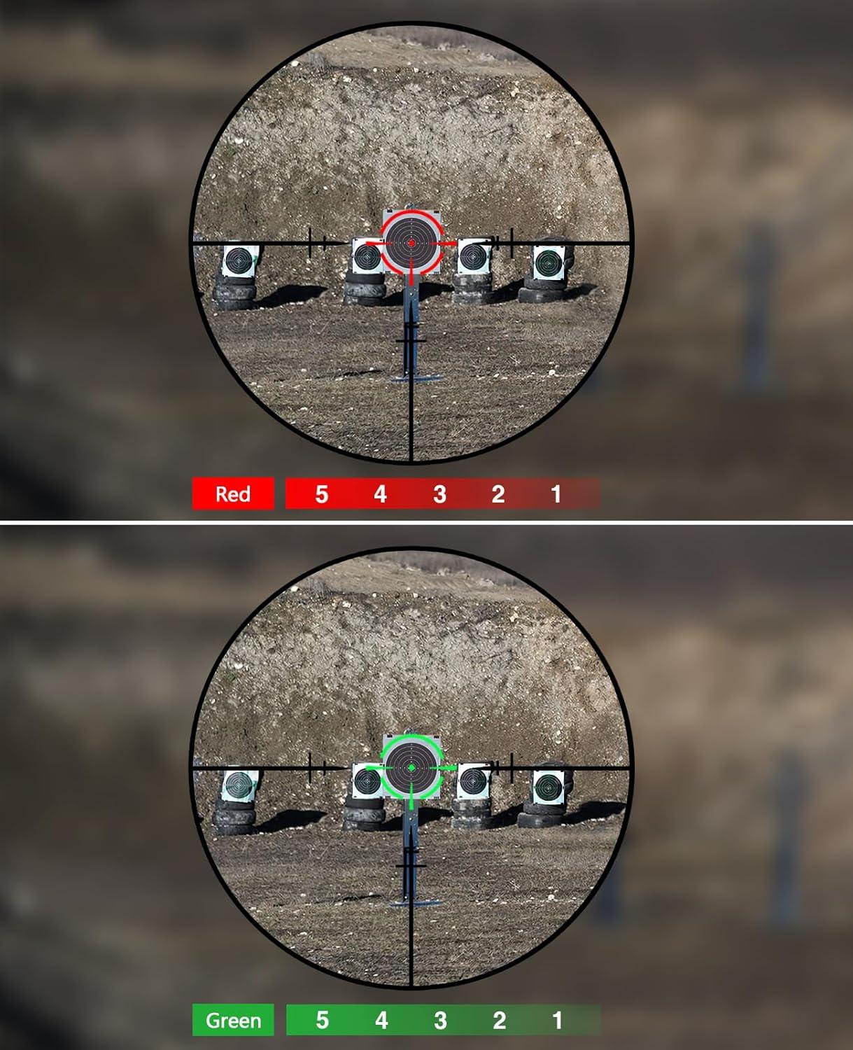 image:imageCVLIFE EagleFeather LPVO Rifle Scope with 30mm Cantilever Mount 5 Levels Red amp Green Illumination Reticle Second Focal Plane Scopes with Zero Reset16x24