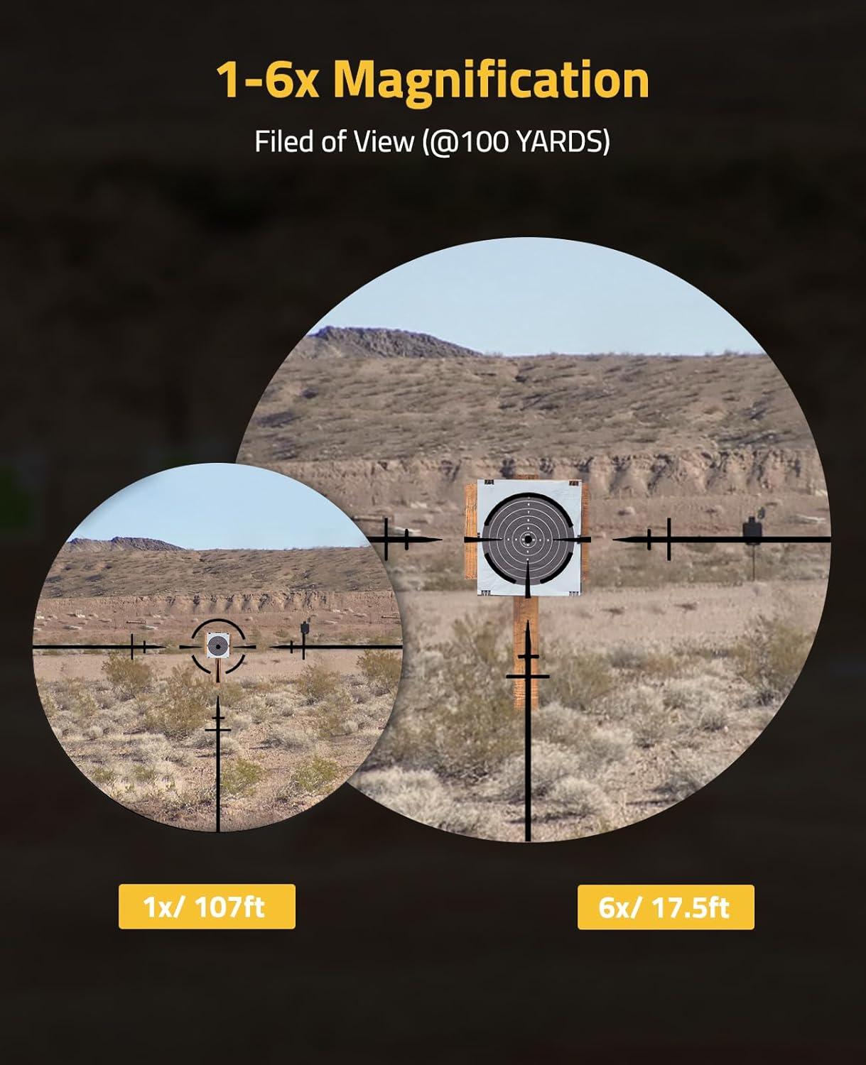 image:imageCVLIFE EagleFeather LPVO Rifle Scope with 30mm Cantilever Mount 5 Levels Red amp Green Illumination Reticle Second Focal Plane Scopes with Zero Reset16x24