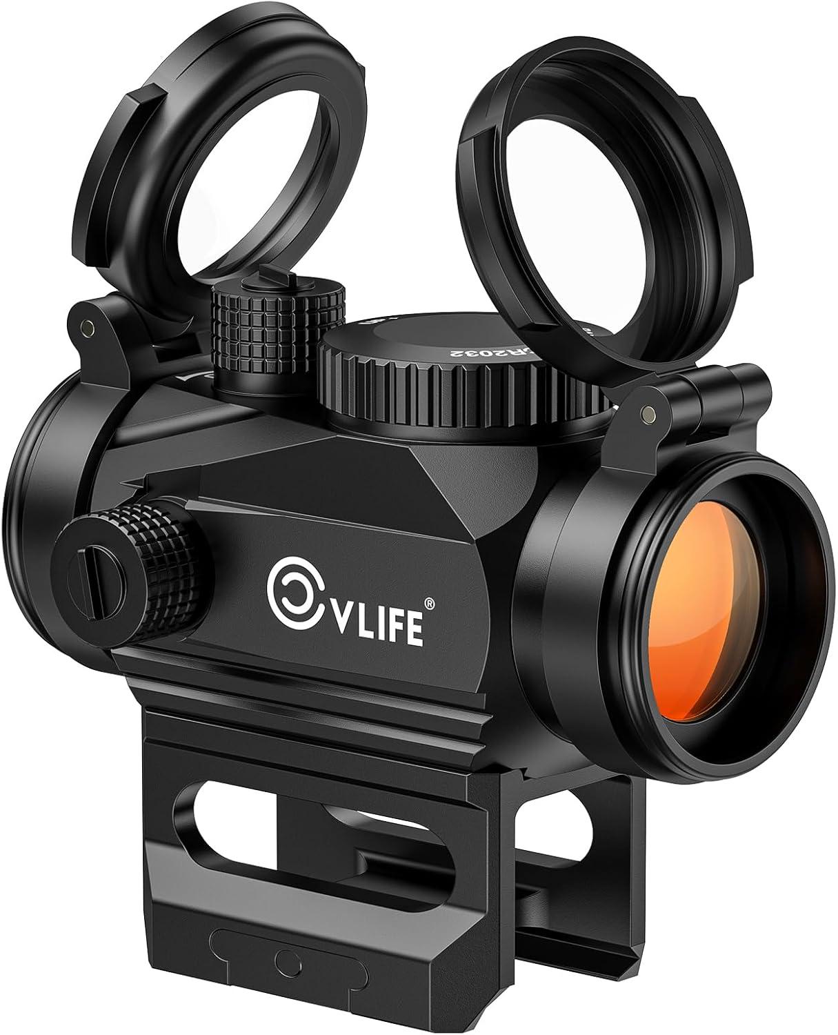 image:imageCVLIFE FoxSpook Motion Awake Red Dot Sight1x20mm 2MOA Red dot Scope Auto On amp Off Compact Optics with Low Profile and Lower 13 CoWitness Mount Flip Up Lens Covers and 12 Brightness Button Settings