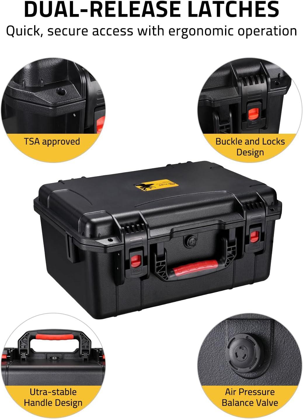 image:imageCVLIFE Gun Cases for Handguns 18 Pistol Case Holds Multiple HandgunsMagsBullets Hard Shell Pistol Case Heavy Duty Firearm Case for Range Trips Waterproof amp Shockproof Handgun CaseFor 5 Pistols 12 Mags