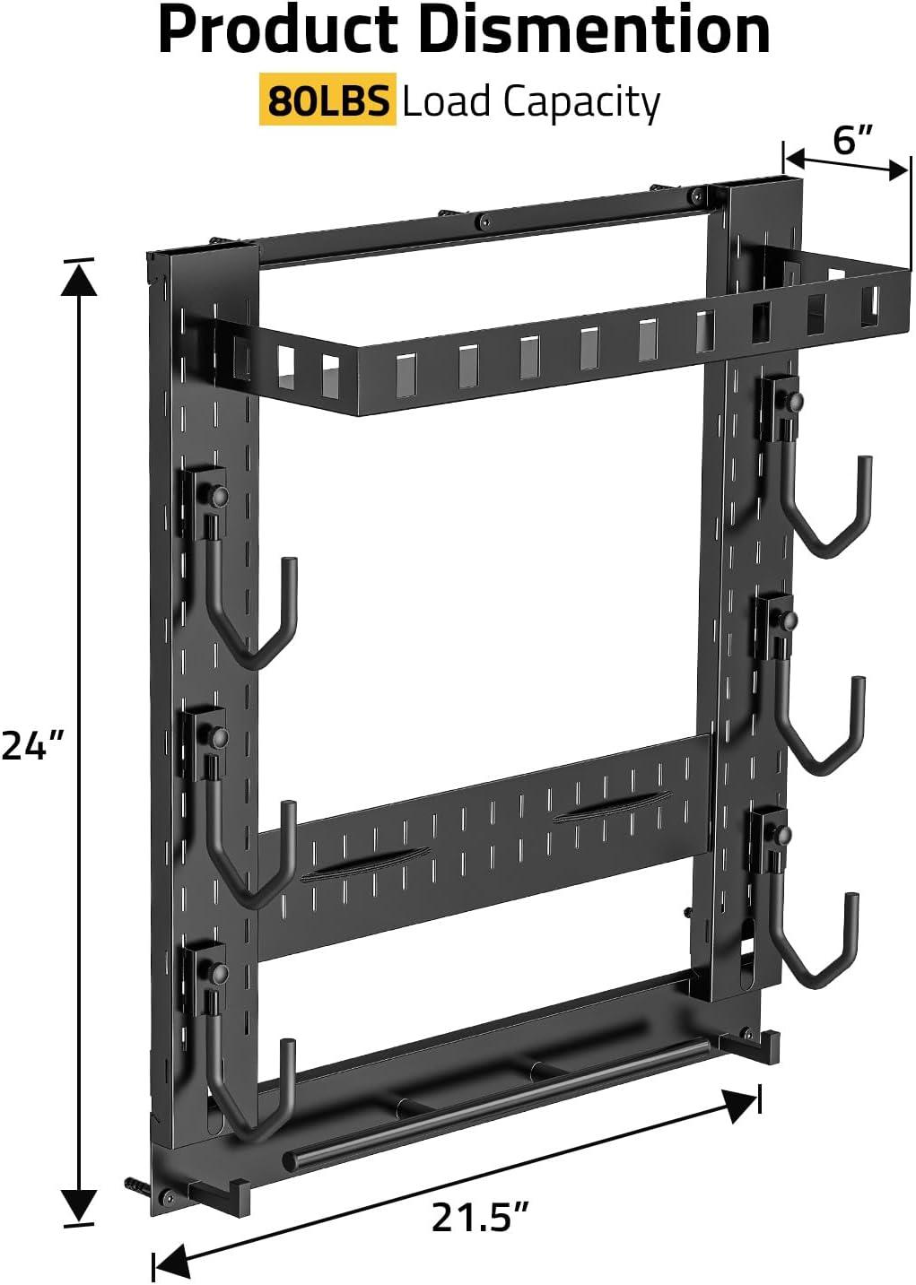 image:imageCVLIFE Gun Rack for Wall Indoor Gun Rack Wall Mount with Shelf amp Accessory Panel Horizontal HeavyDuty Gun Display Holder for RifleShotgun Gear Wall MountedCompact Gun Rack