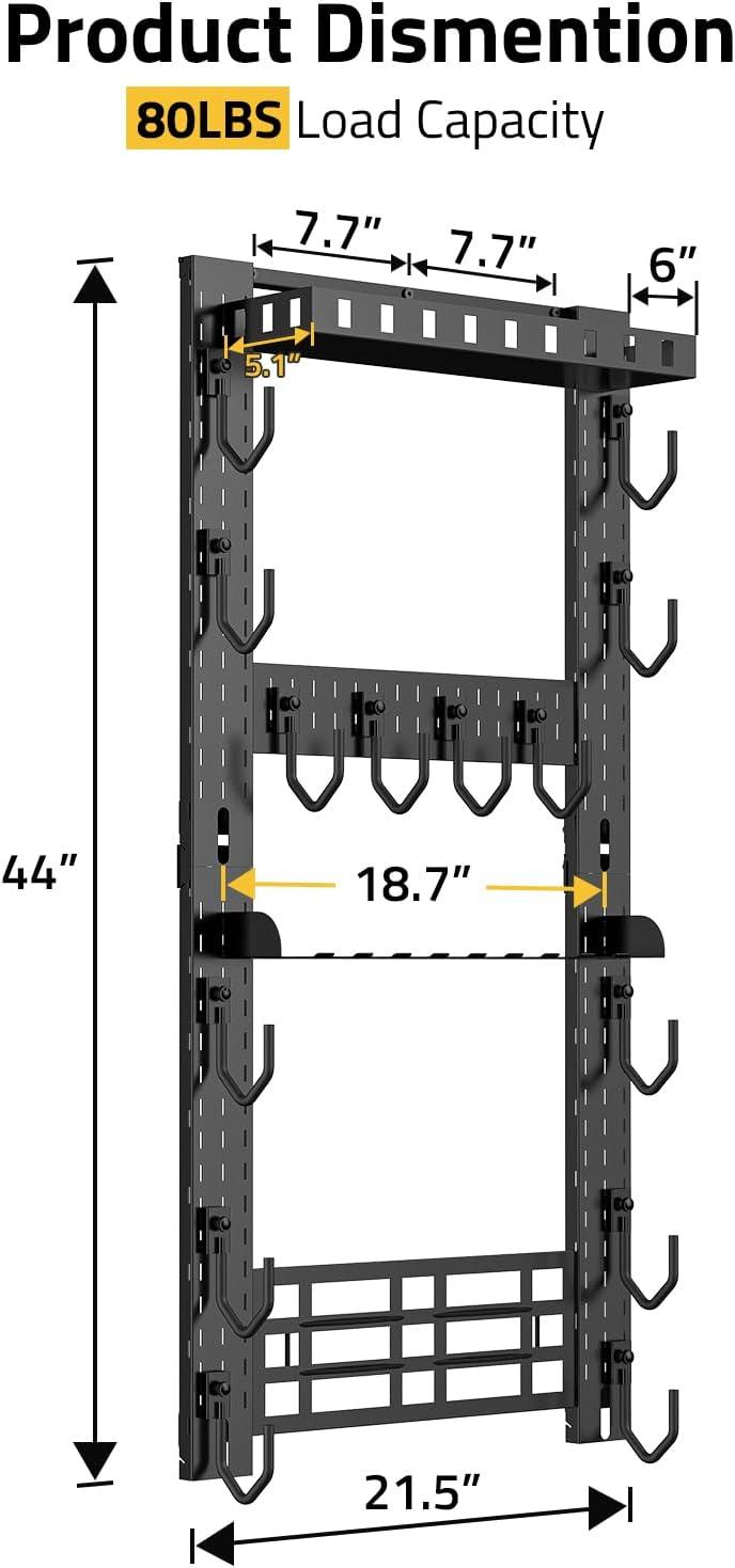 image:imageCVLIFE Gun Rack for Wall Indoor Gun Rack Wall Mount with Shelf amp Accessory Panel Horizontal HeavyDuty Gun Display Holder for RifleShotgun Gear Wall MountedMultiLayer Gun Rack