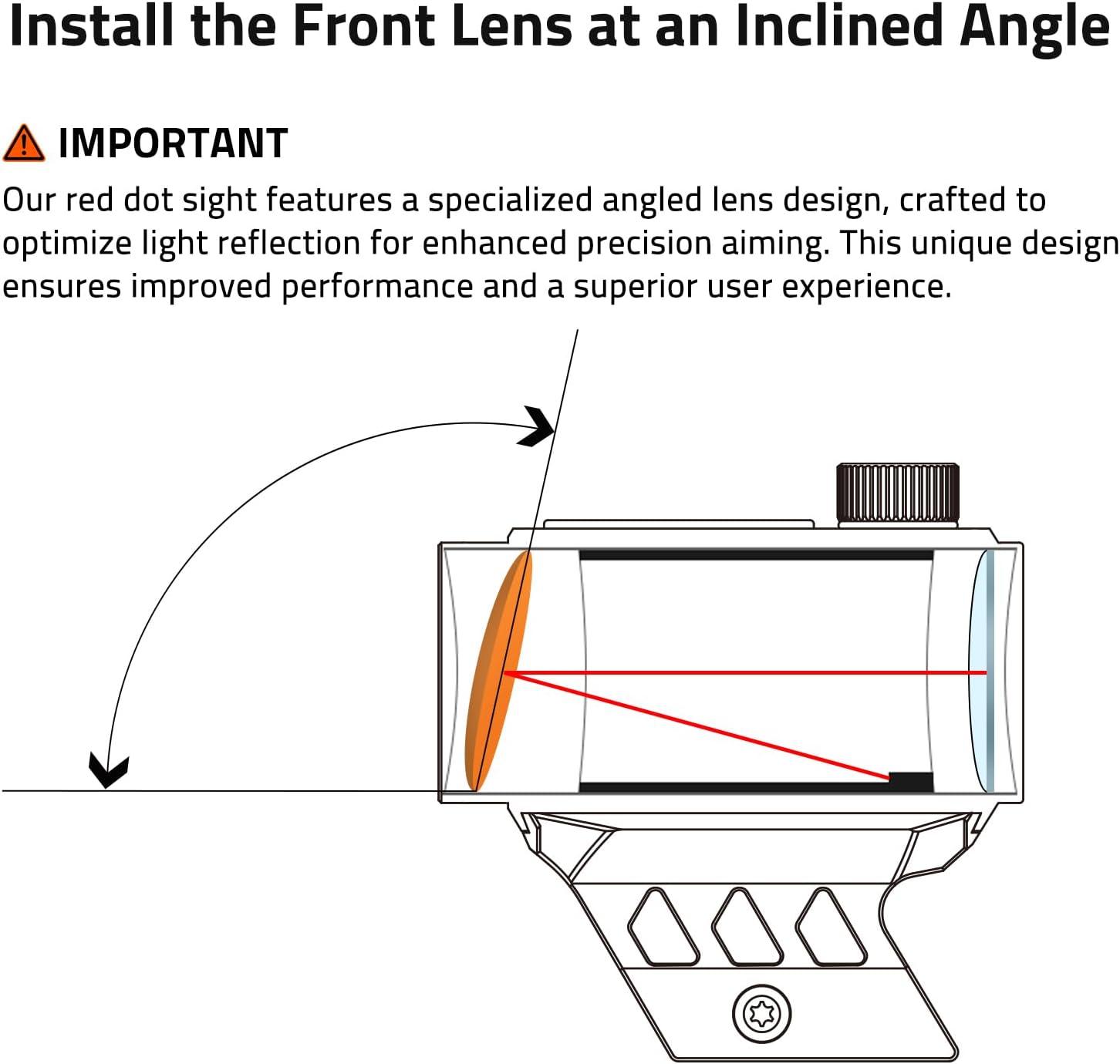 image:imageCVLIFE JackalHowl Red Dot Sight 1x20mm 2 MOA Motion Awake Red Dot with 10 Brightness Settings IPX7 Waterproof Compact Optics with Absolute CoWitness Mount