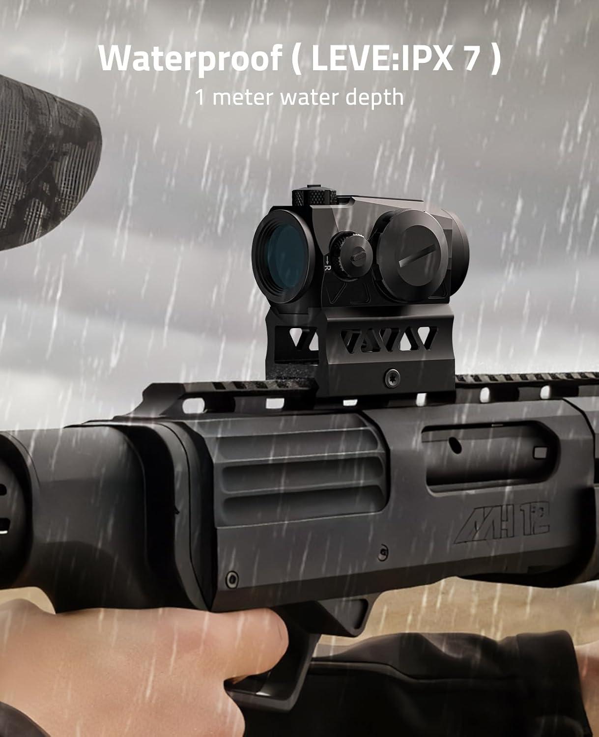 image:imageCVLIFE JackalHowl Red Dot Sight1x20mm 2MOA Red dot Motion Awake Red Dot Scope Compact Red Dot Optics with CoWitness Riser and LowProfile Mount10 Brightness Button SettingsRed Dot