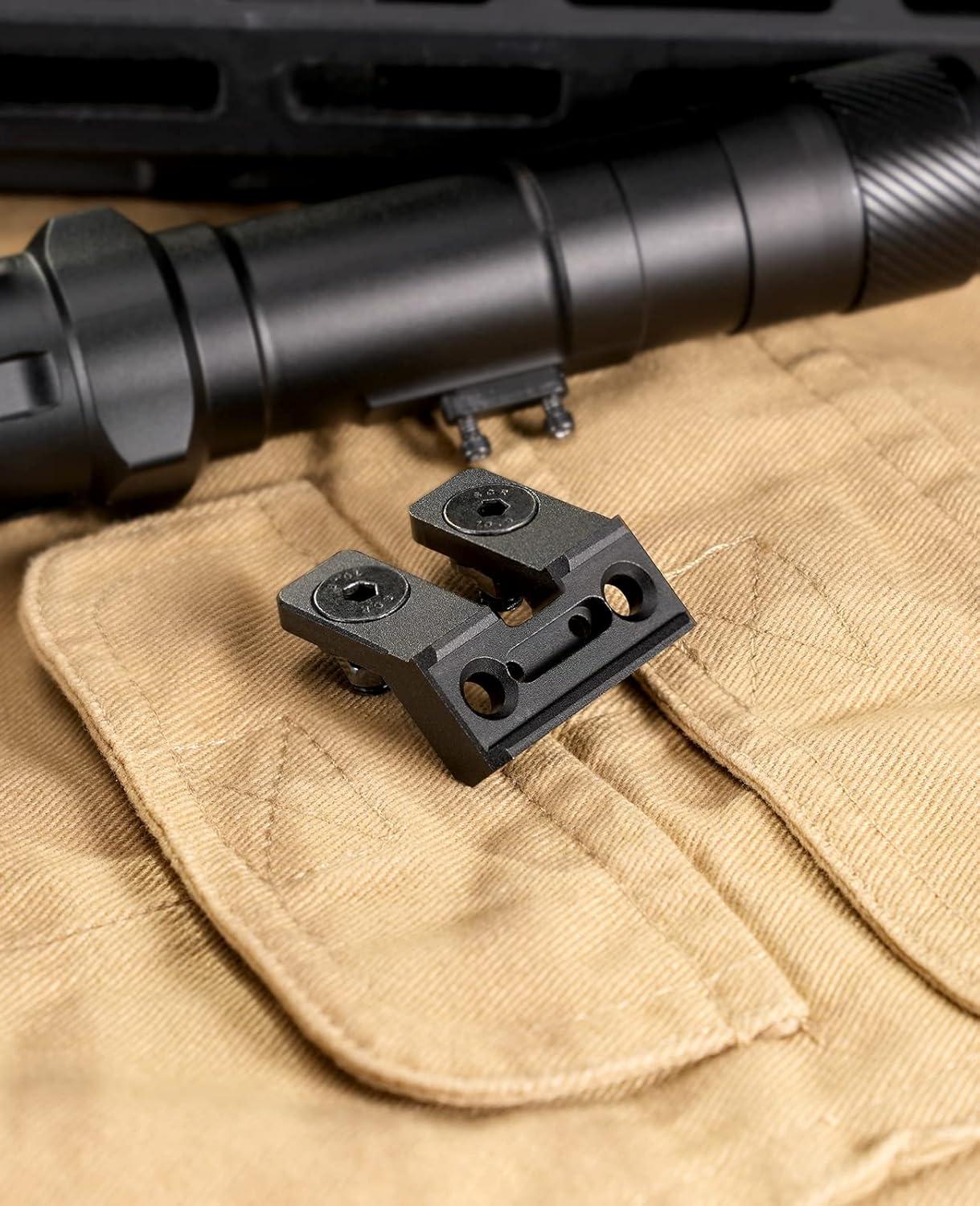 image:imageCVLIFE MRail Mount for Tactical Flashlight 45 Degree Compatible with M300M600 Series