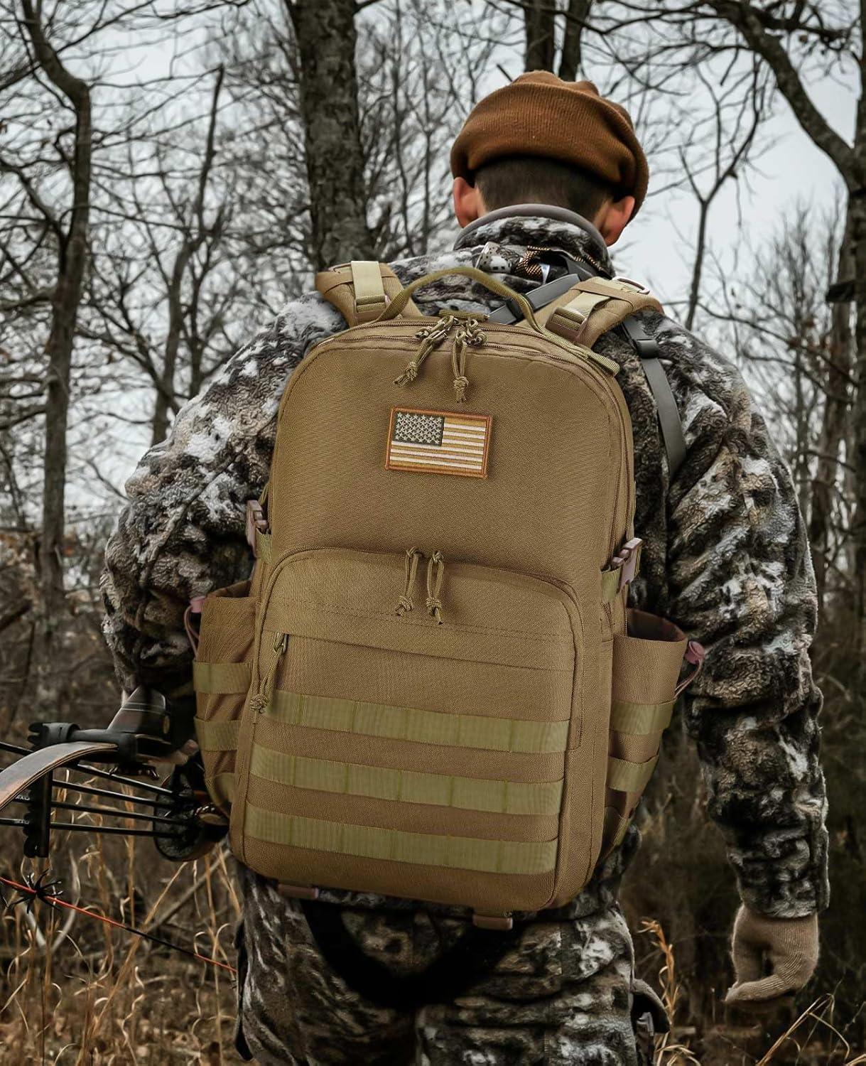 image:imageCVLIFE Military Travel Backpack for Men 40L Tactical Work Backpack Molle Rucksack Large Bookbag Army Day Pack with Bottle Holder for Women Outdoor Camping Sport Hiking Trekking Everyday Carry Tan