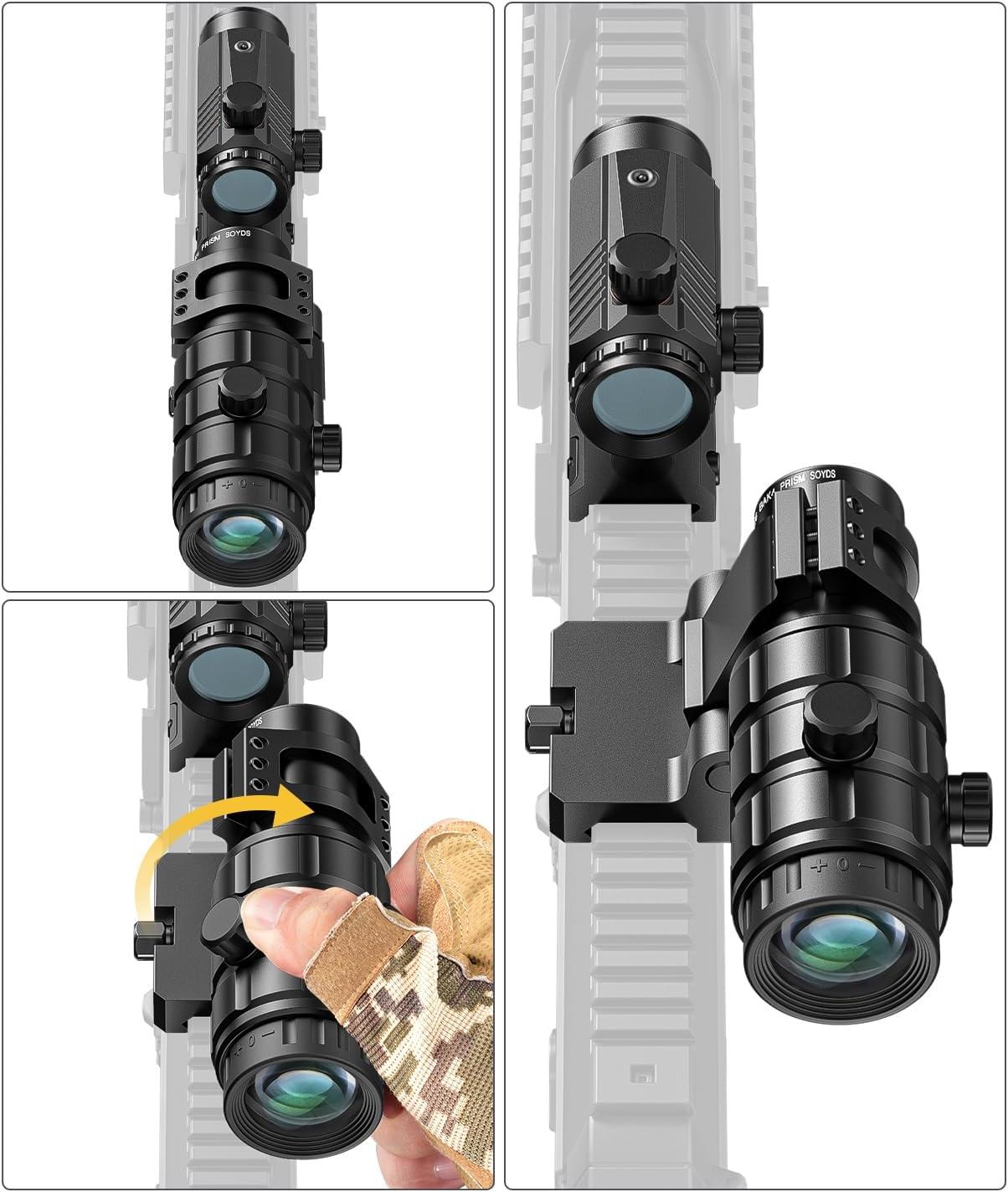 image:imageCVLIFE Motion Awake Red Dot and Magnifier Combo Auto Brightness Adjustment 3 MOA Red Dot with 3X Magnifier Absolute CoWitness Optic Open Reflex Optic Sight with FliptoSide Mount