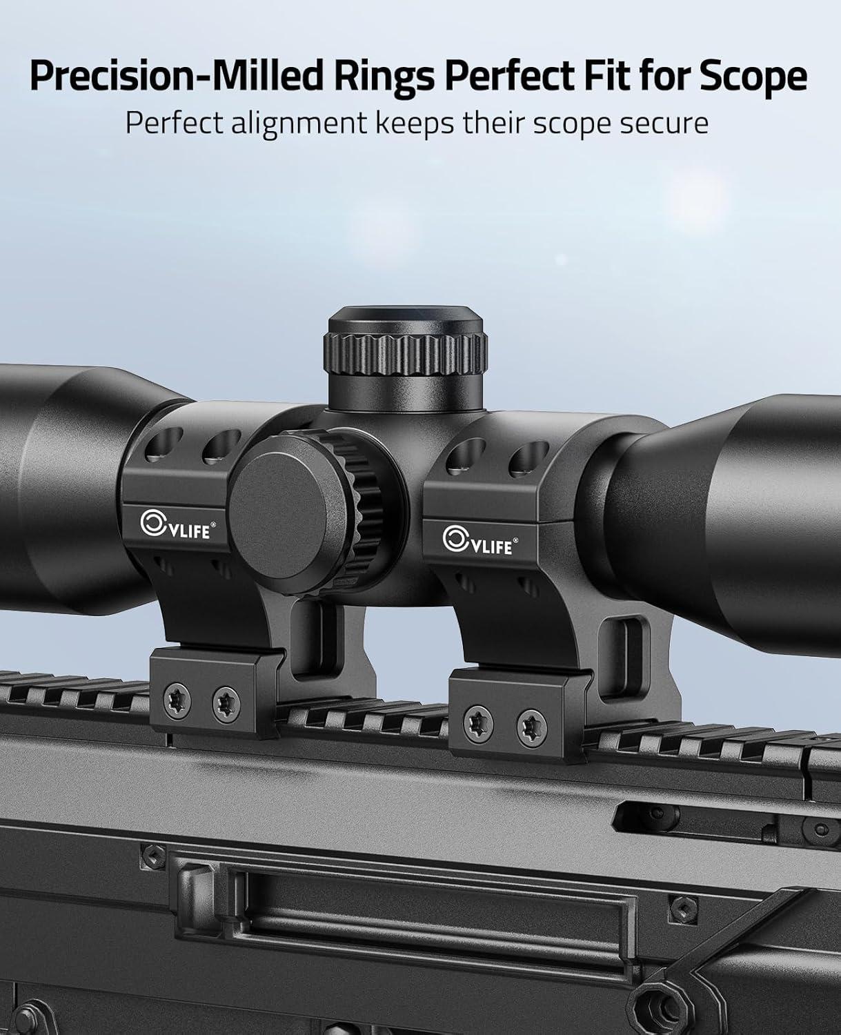image:imageCVLIFE Precision 1 Inch Scope Rings Scope Mount 2 PiecesHigh