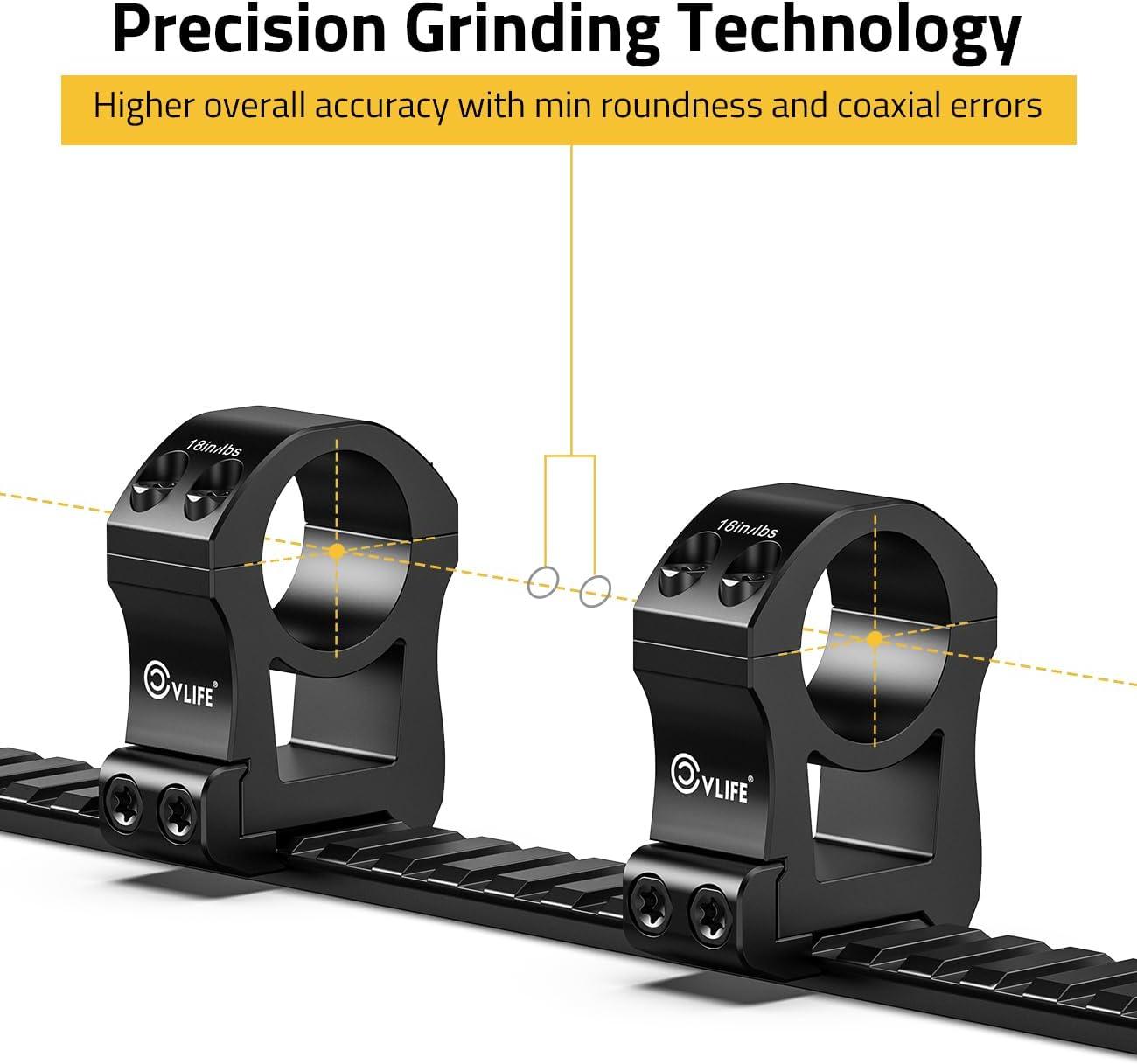 image:imageCVLIFE Precision Scope Rings Mount Compatible with Picatinny Rails and More 2 PiecesExtra High