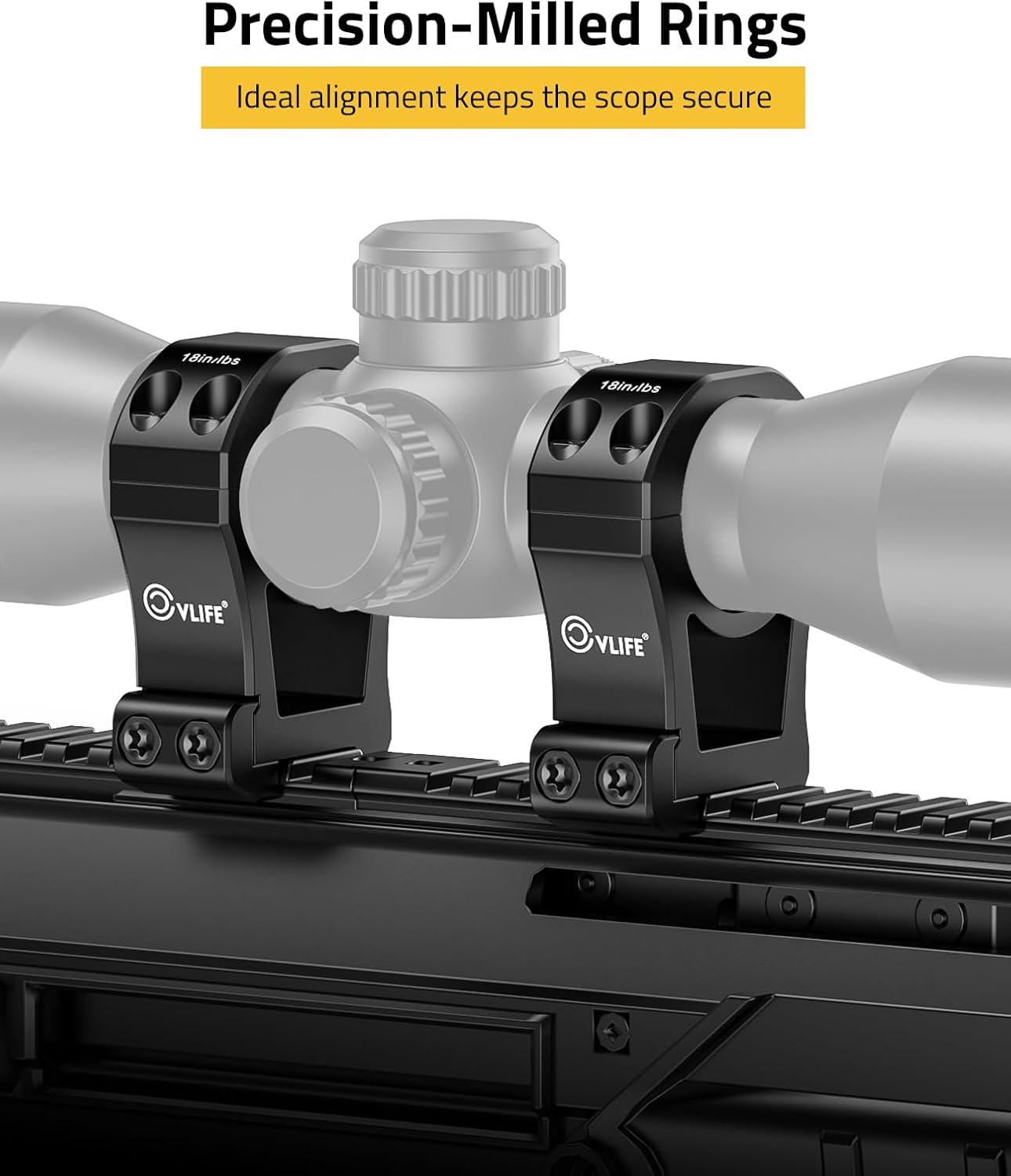 image:imageCVLIFE Precision Scope Rings Mount Compatible with Picatinny Rails and More 2 PiecesExtra High