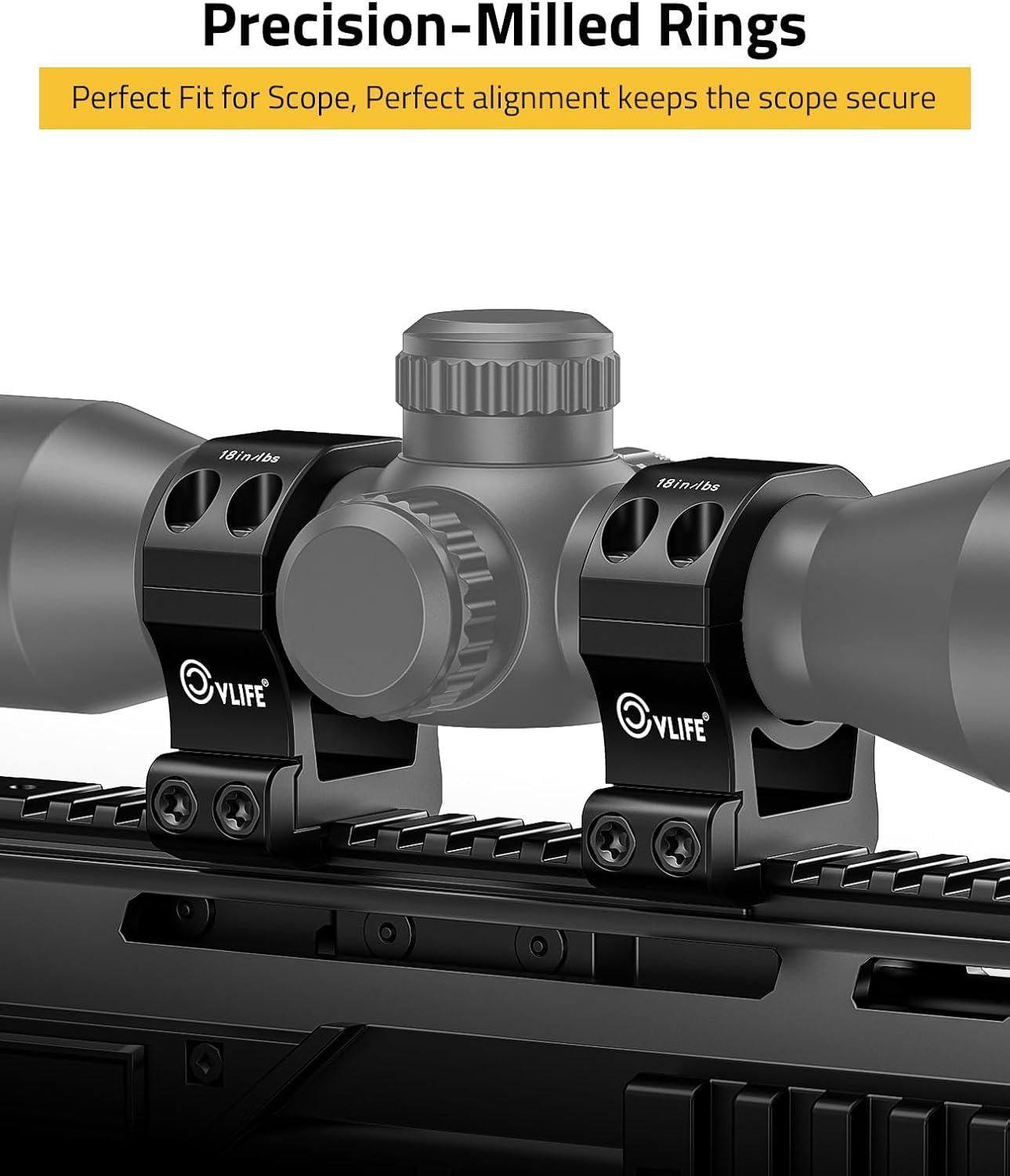 image:imageCVLIFE Precision Scope Rings Mount Compatible with Picatinny Rails and More 2 PiecesHigh