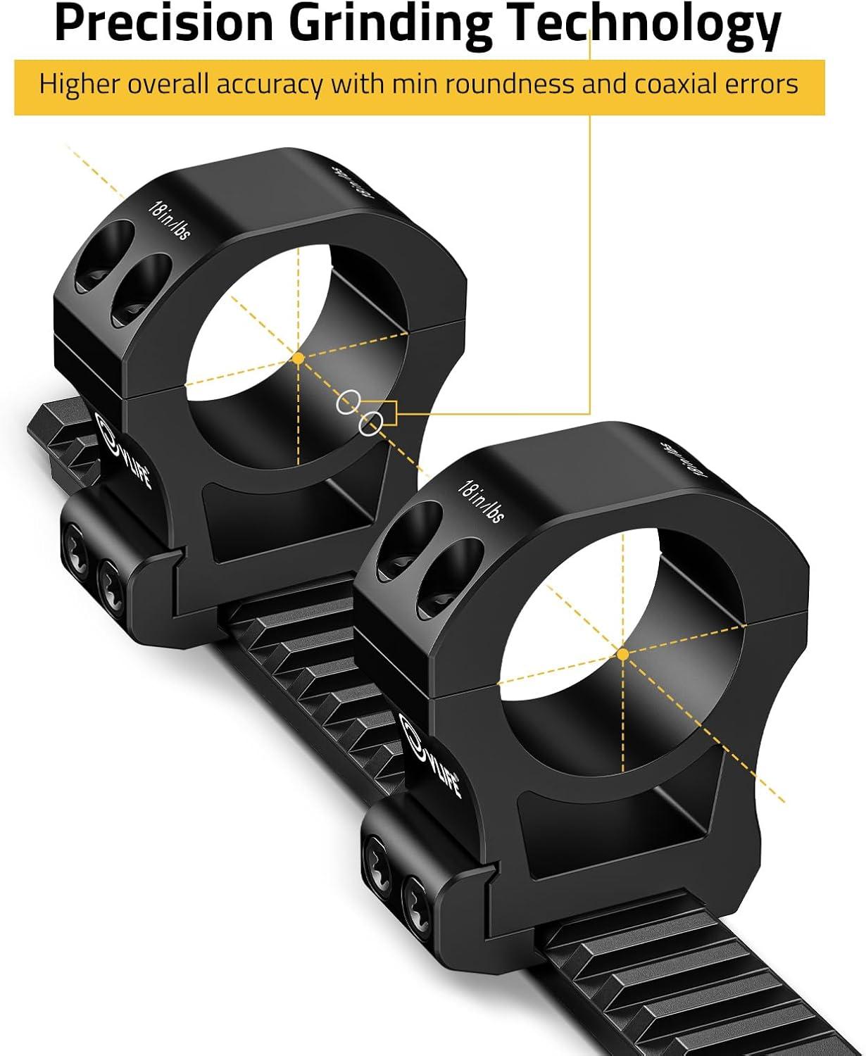 image:imageCVLIFE Precision Scope Rings Mount Compatible with Picatinny Rails and More 2 PiecesHigh