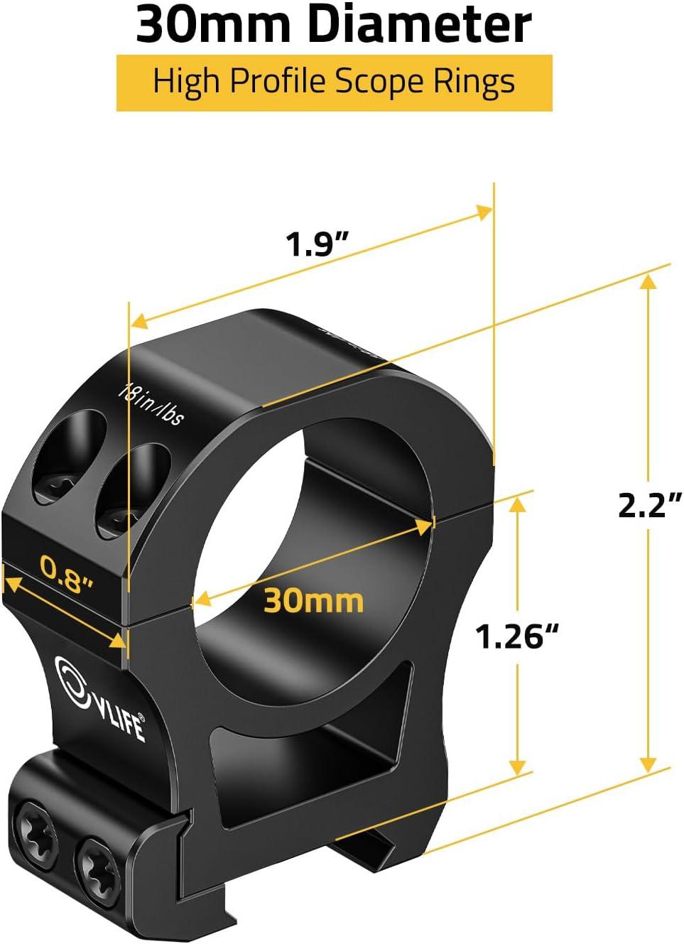 image:imageCVLIFE Precision Scope Rings Mount Compatible with Picatinny Rails and More 2 PiecesHigh