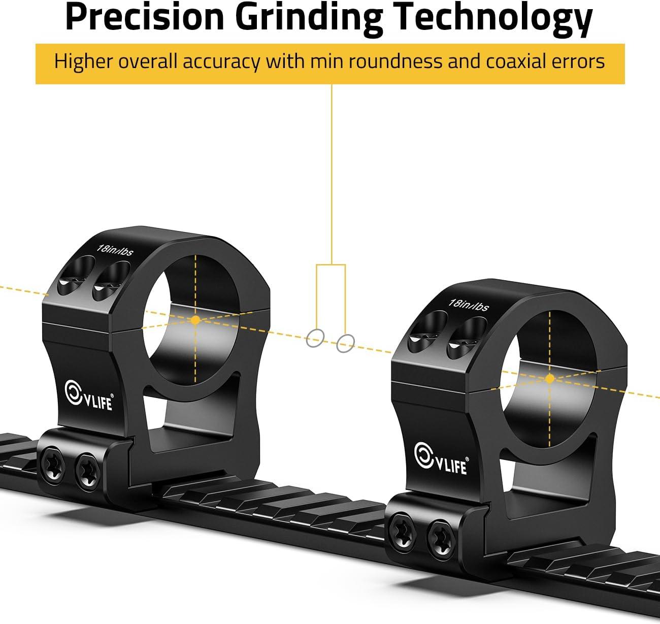 image:imageCVLIFE Precision Scope Rings Mount Compatible with Picatinny Rails and More 2 PiecesHigh