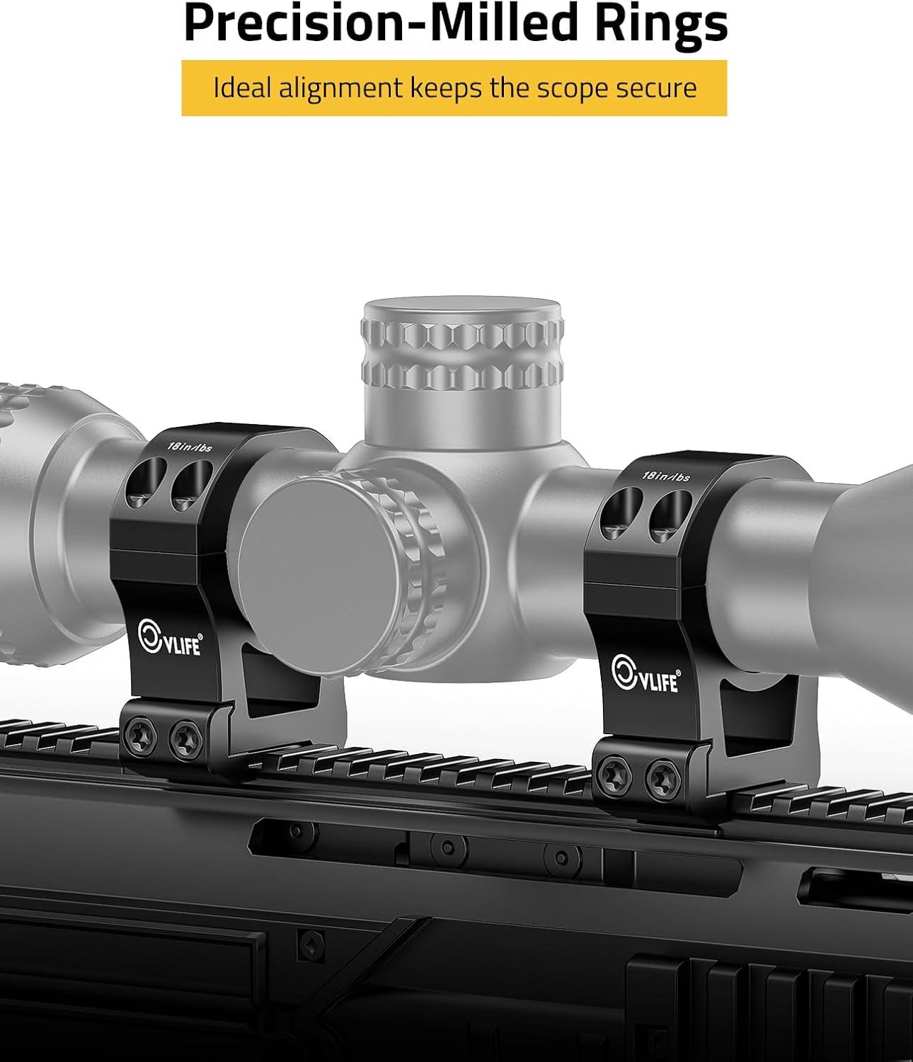 image:imageCVLIFE Precision Scope Rings Mount Compatible with Picatinny Rails and More 2 PiecesHigh