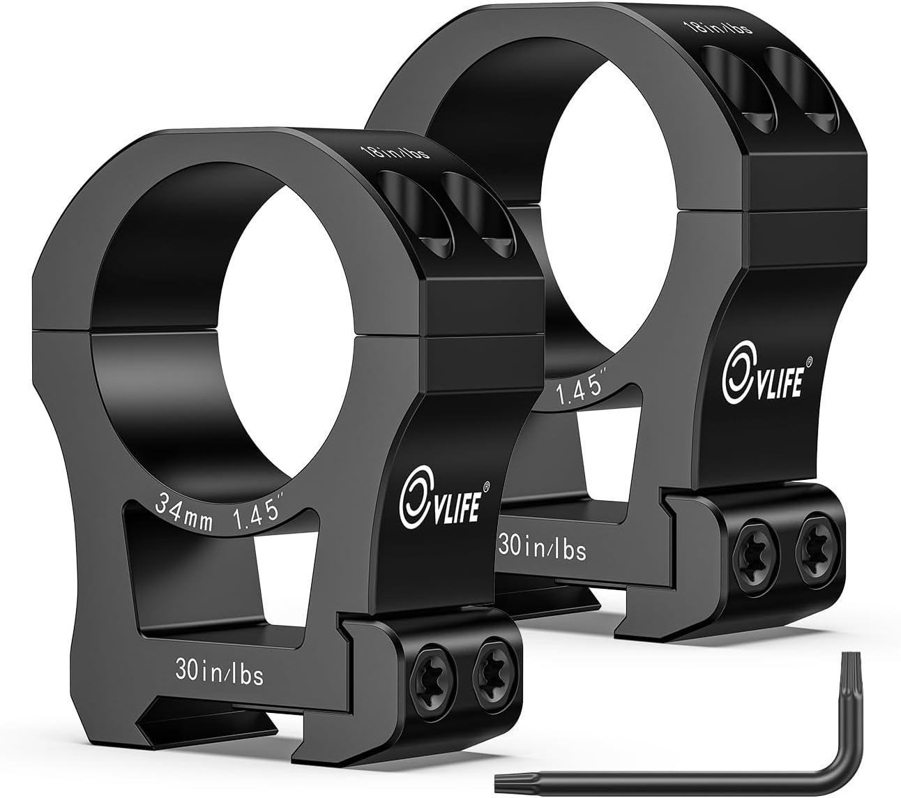 image:imageCVLIFE Precision Scope Rings Mount Compatible with Picatinny Rails and More 2 PiecesHigh