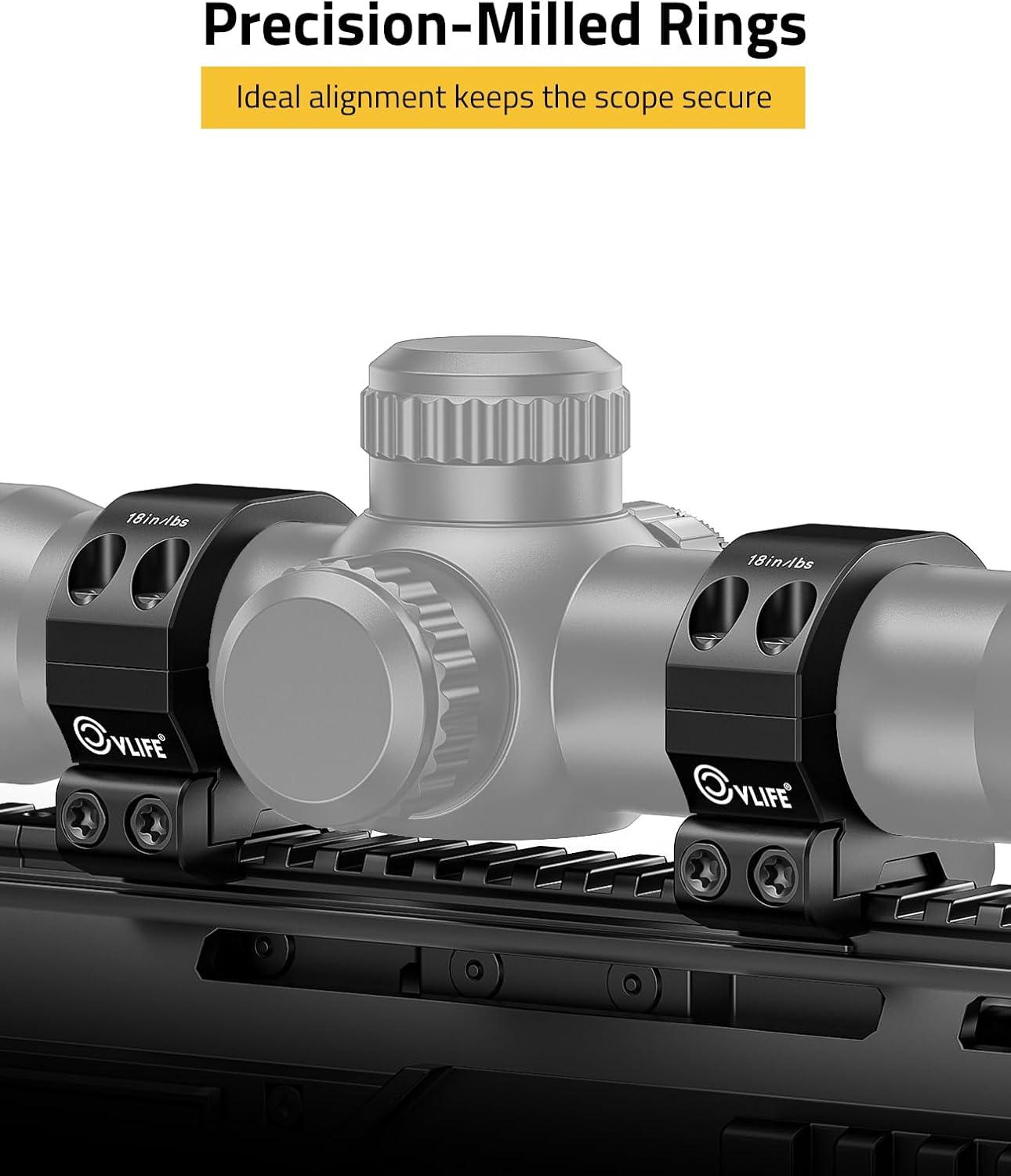 image:imageCVLIFE Precision Scope Rings Mount Compatible with Picatinny Rails and More 2 PiecesLow