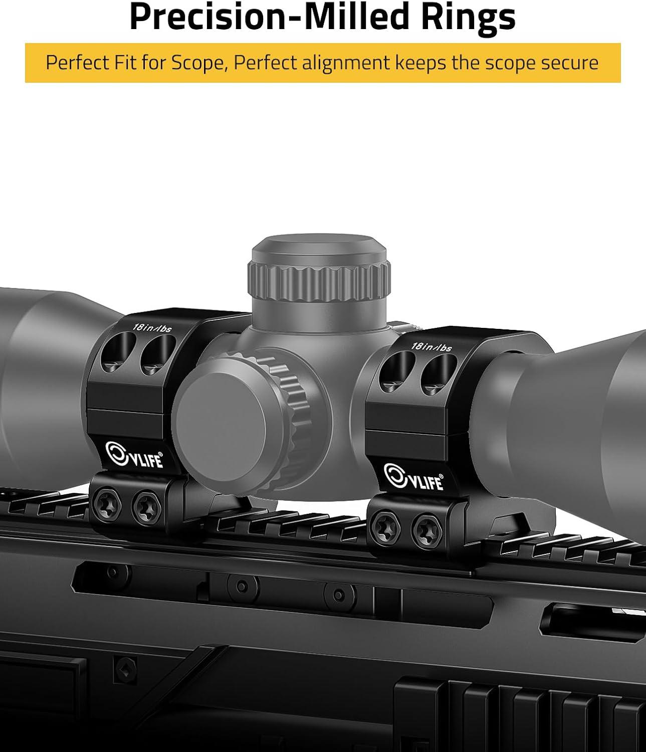 image:imageCVLIFE Precision Scope Rings Mount Compatible with Picatinny Rails and More 2 PiecesLow