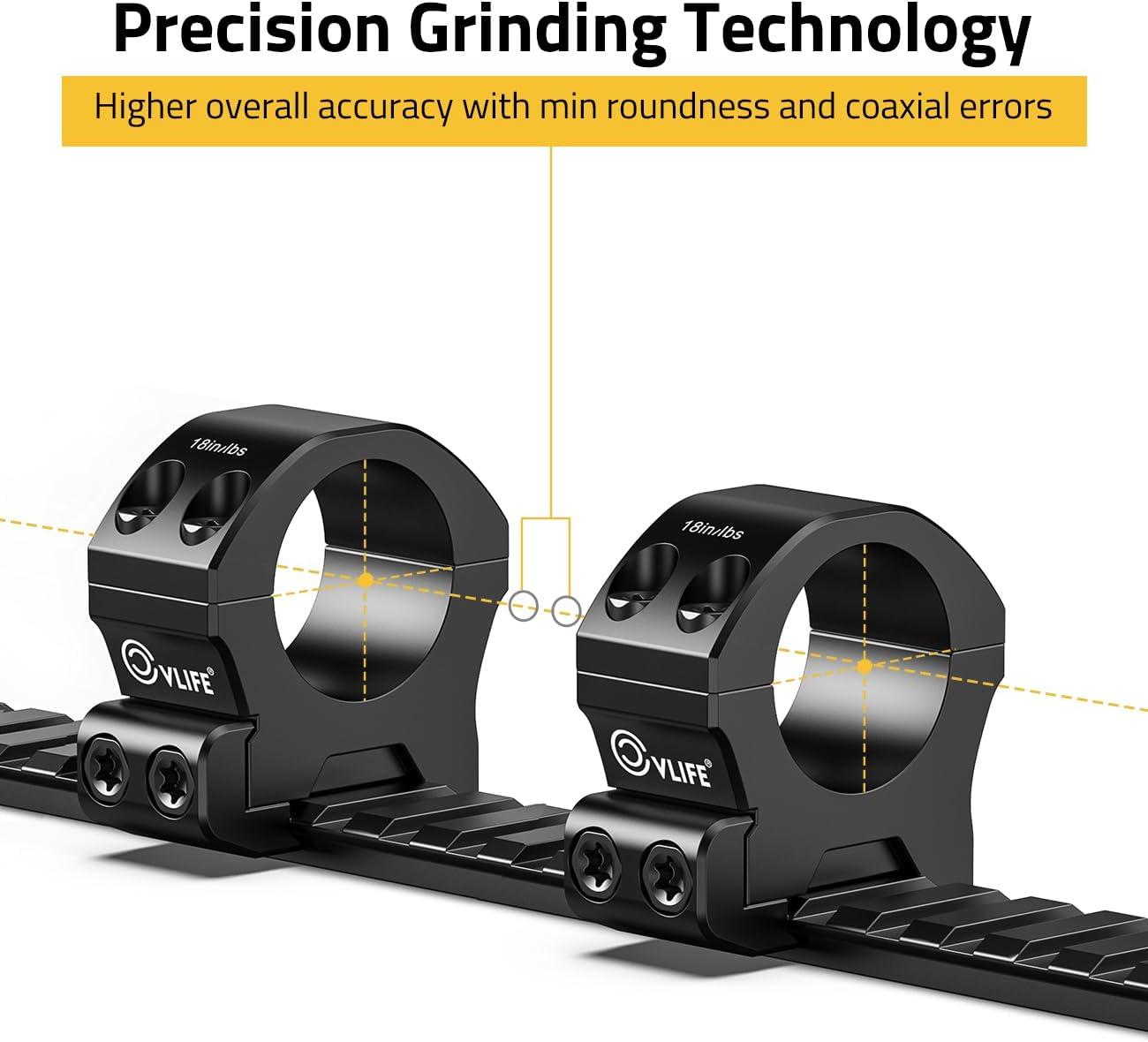 image:imageCVLIFE Precision Scope Rings Mount Compatible with Picatinny Rails and More 2 PiecesLow