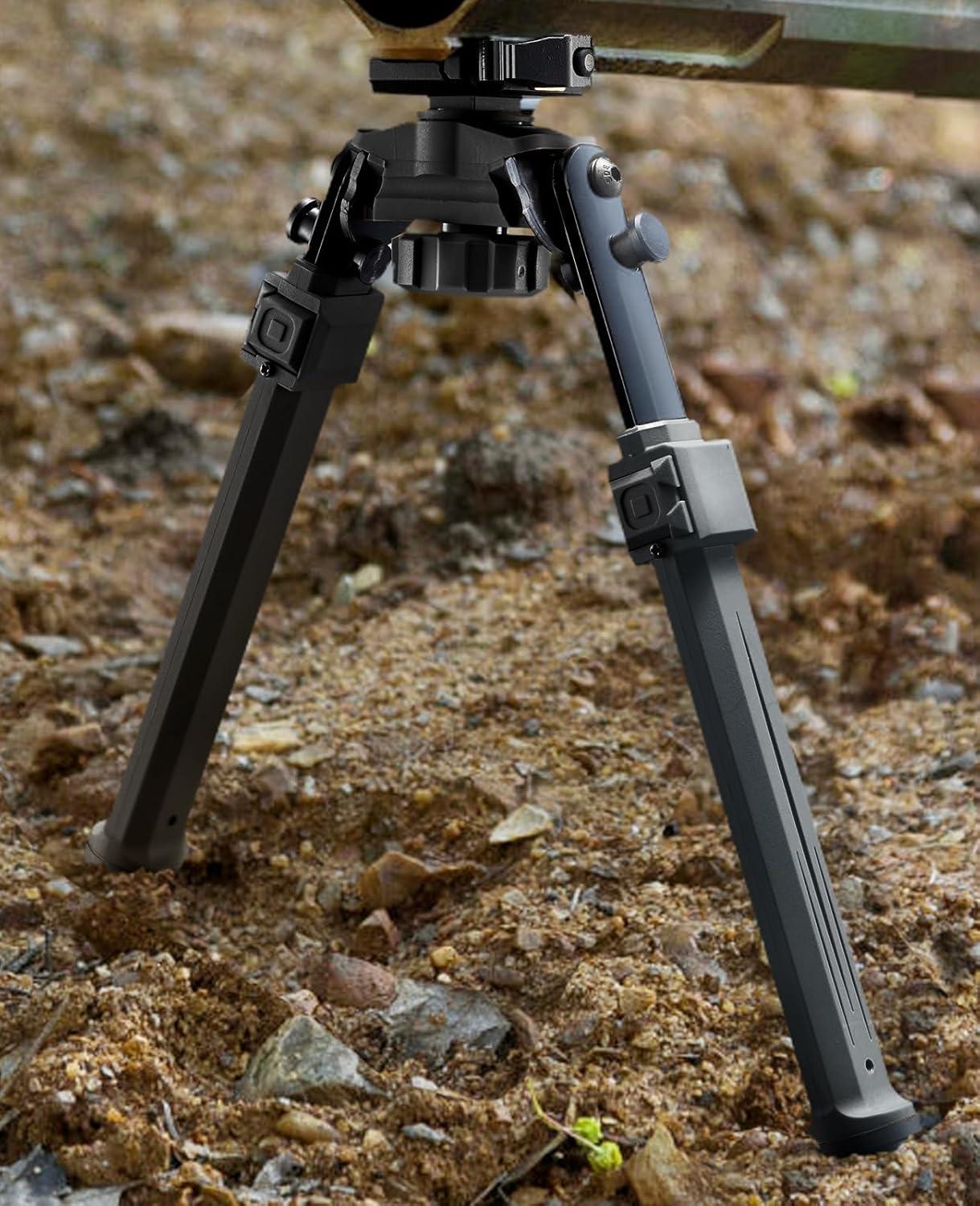 image:imageCVLIFE Rifle Bipod Quick Release Picatinny Bipod for Rifle 360 Degrees Swivel and Tiltable Head Adjustable Height and Foldable Legs for Shooting and HuntingBlack