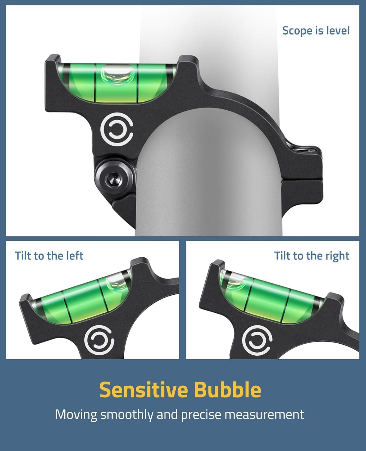 image:imageCVLIFE Scope Level for 30MM34MM Tube HeavyDuty Scope Leveling Kit Precision AntiCant Aluminum Scope Level Bubble for Outdoor Activities34MM