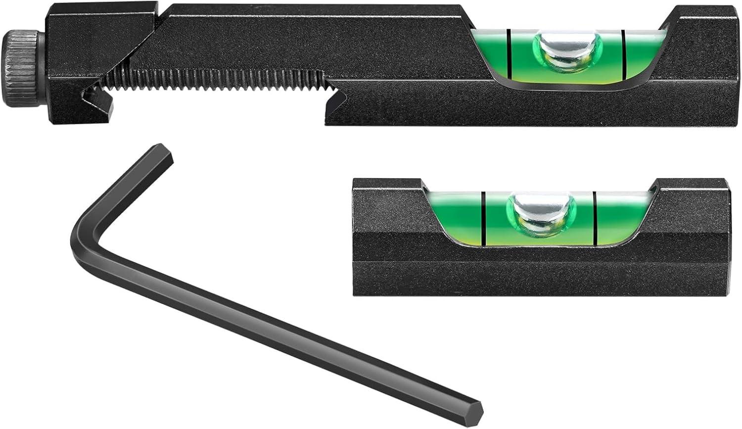image:imageCVLIFE Scope Leveling Kit Scope Level and Magnetic Bubble Level Low Profile Lightweight Scope leveling Tool Optic Scope Leveling Kit Black