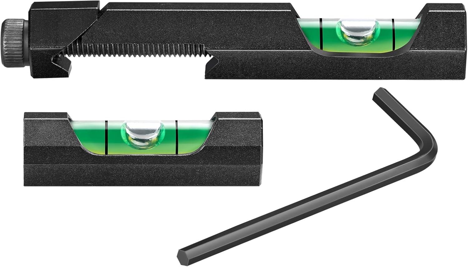 image:imageCVLIFE Scope Leveling Kit Scope Level and Magnetic Bubble Level Low Profile Lightweight Scope leveling Tool Optic Scope Leveling Kit Black