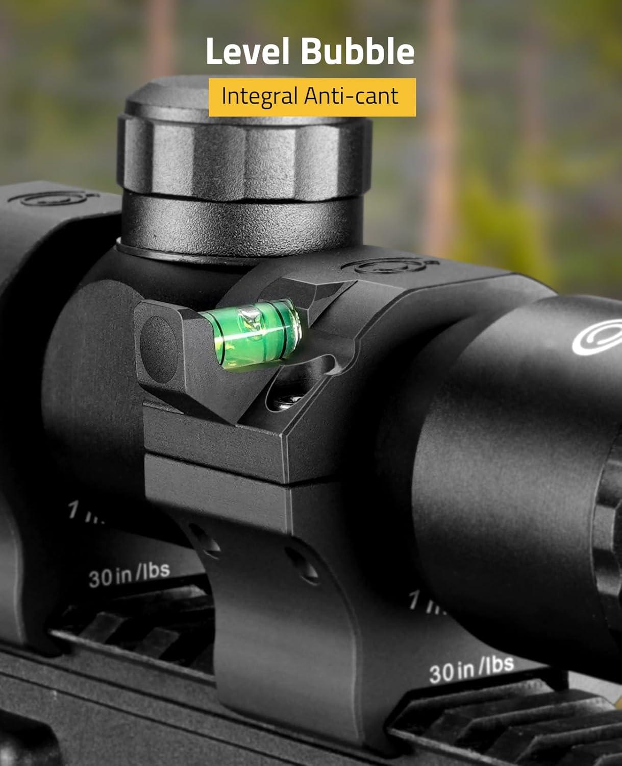 image:imageCVLIFE Scope Rings Precision Scope Mount with Level Bubble for Picatinny Rails 2 PiecesLow