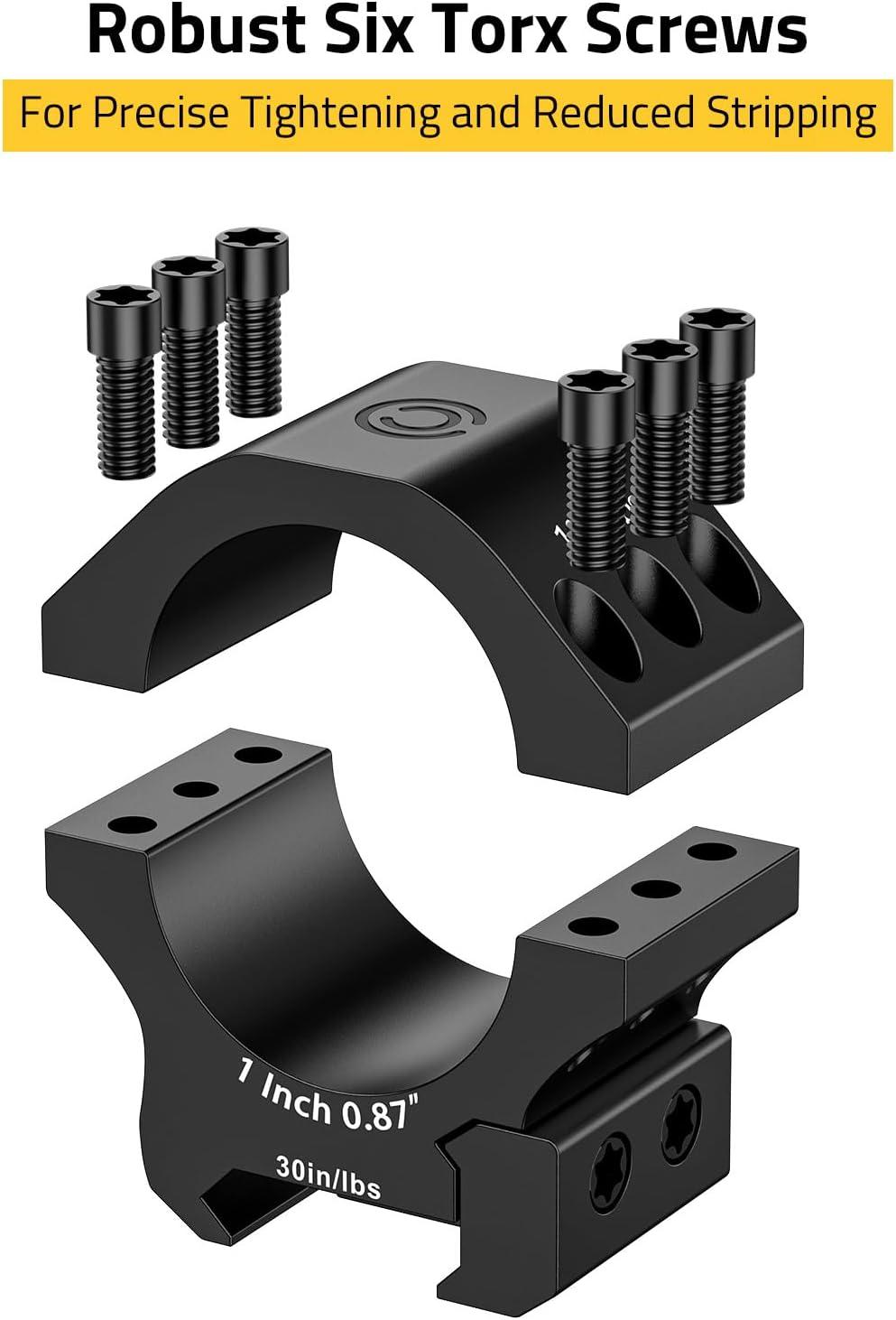 image:imageCVLIFE Scope Rings Precision Scope Mount with Level Bubble for Picatinny Rails 2 PiecesLow