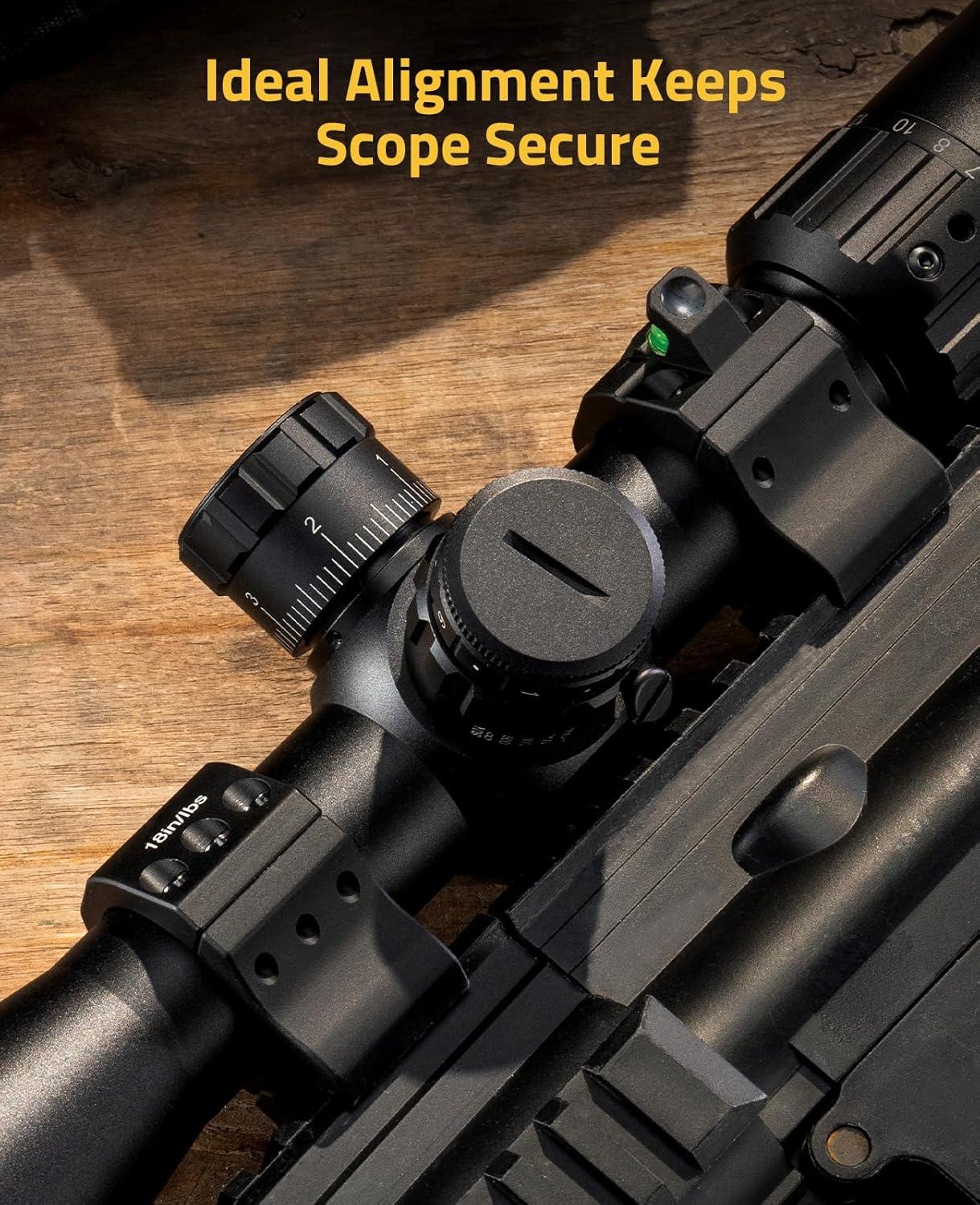 image:imageCVLIFE Scope Rings Precision Scope Mount with Level Bubble for Picatinny Rails 2 PiecesLow
