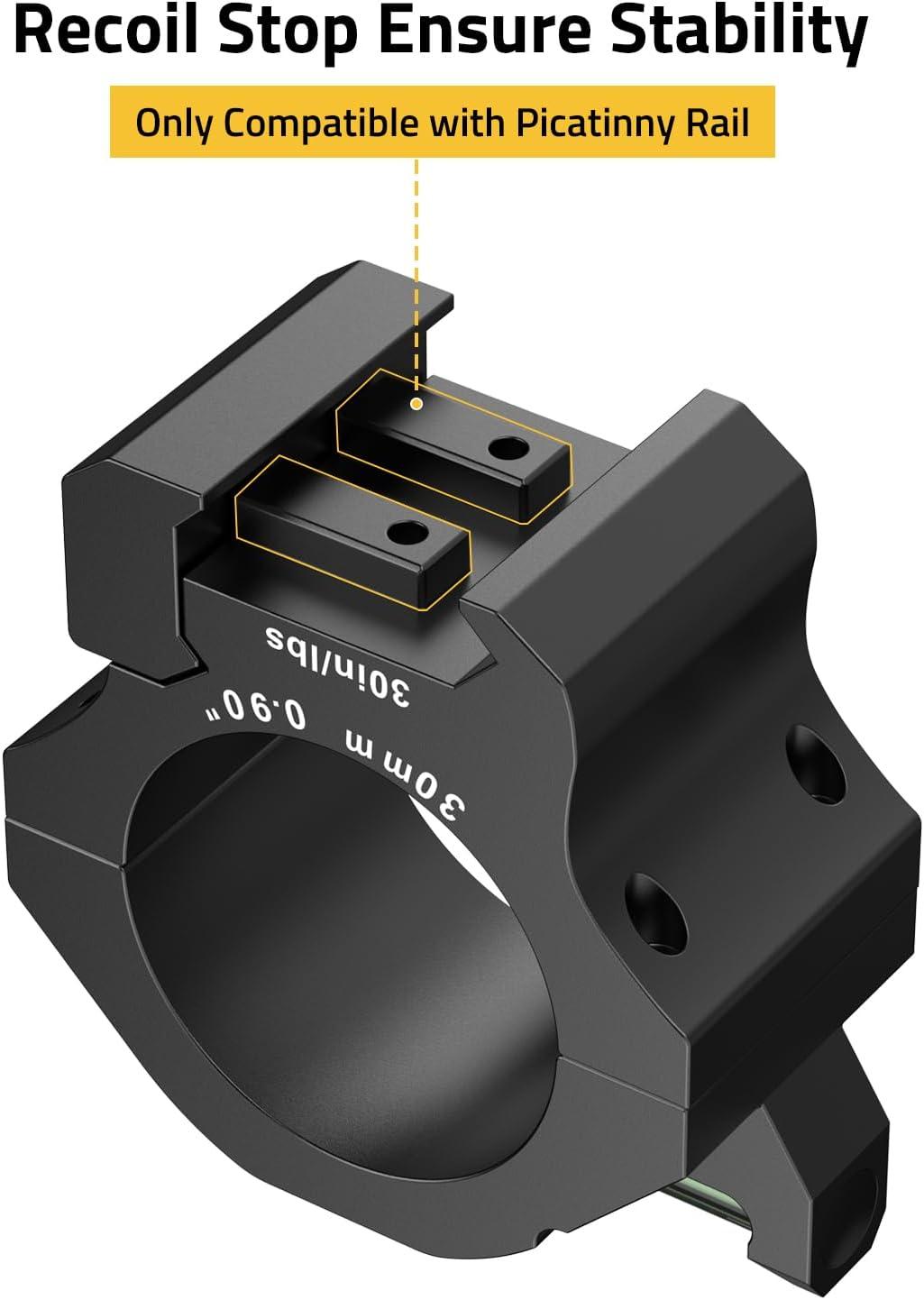 image:imageCVLIFE Scope Rings Precision Scope Mount with Level Bubble for Picatinny Rails 2 PiecesLow